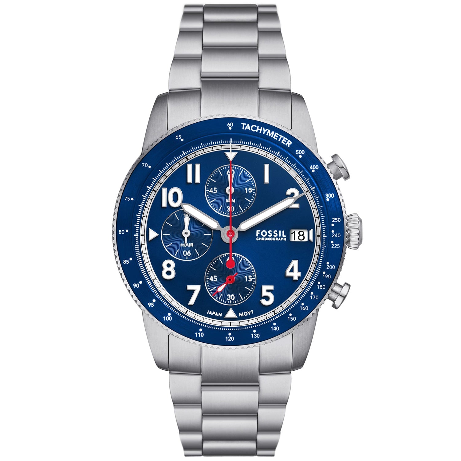 Fossil Men's Sport Tourer Blue Dial Watch - FS6047