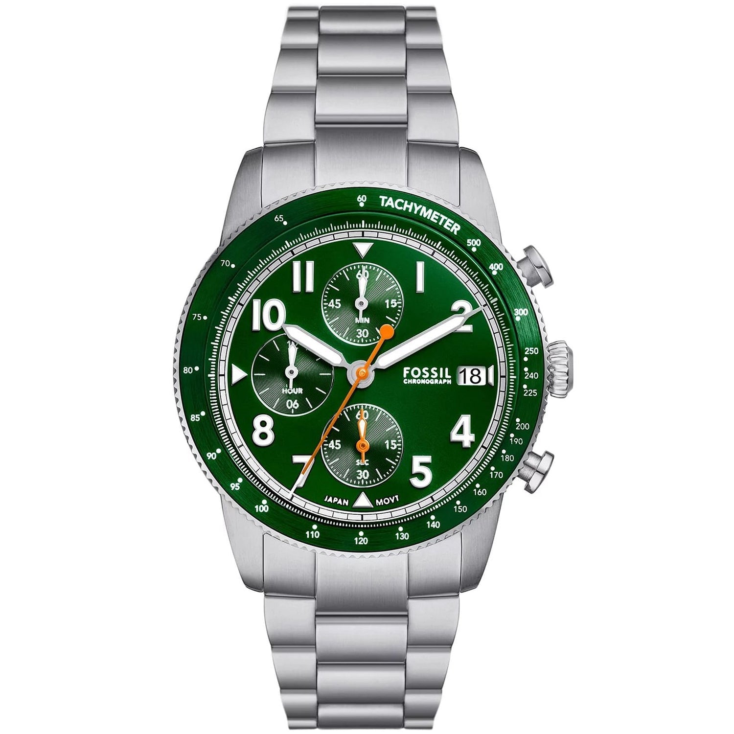 Fossil Men's Sport Tourer Green Dial Watch - FS6048