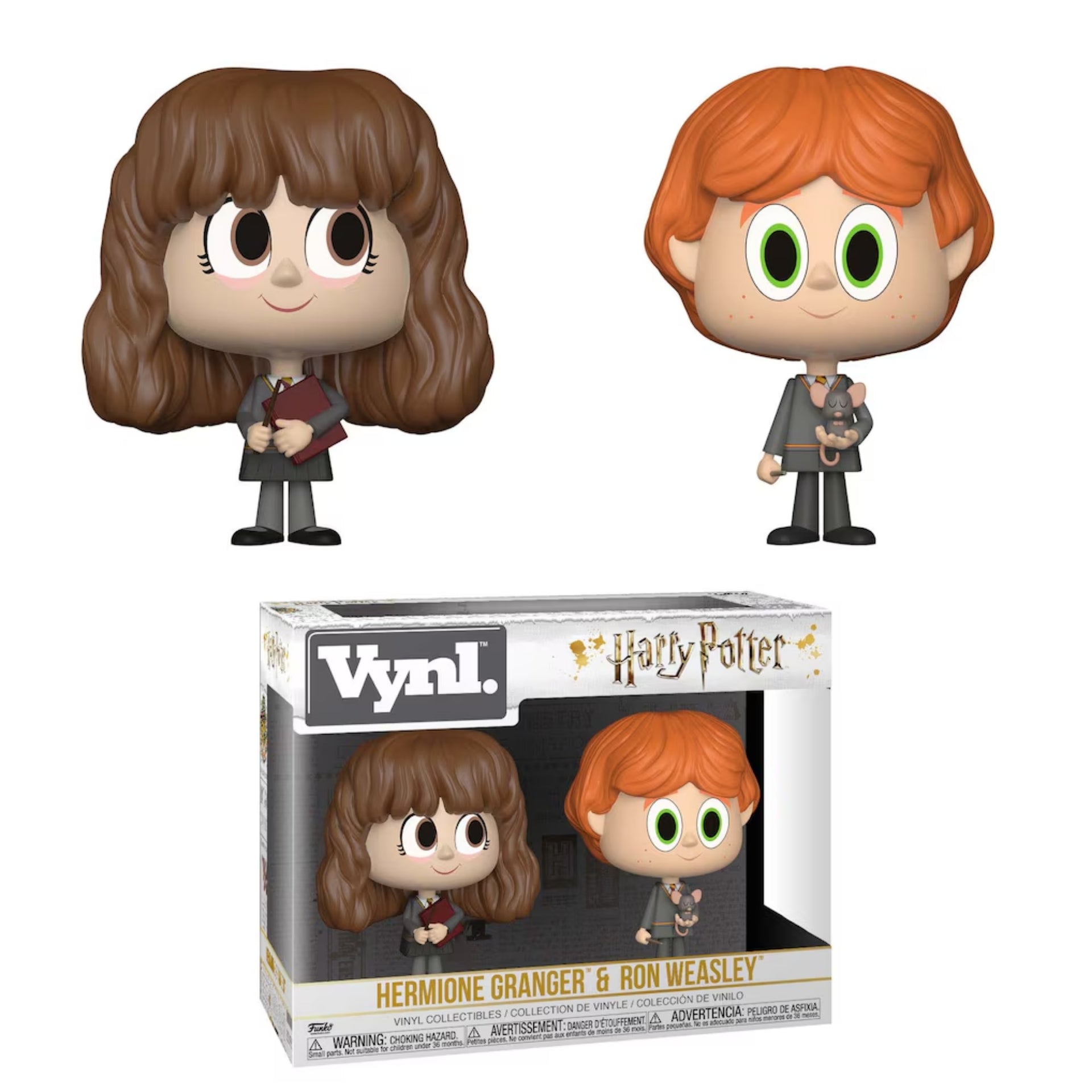Harry Potter Ron Weasley & Hermione Granger Vynl Figure 2-Pack