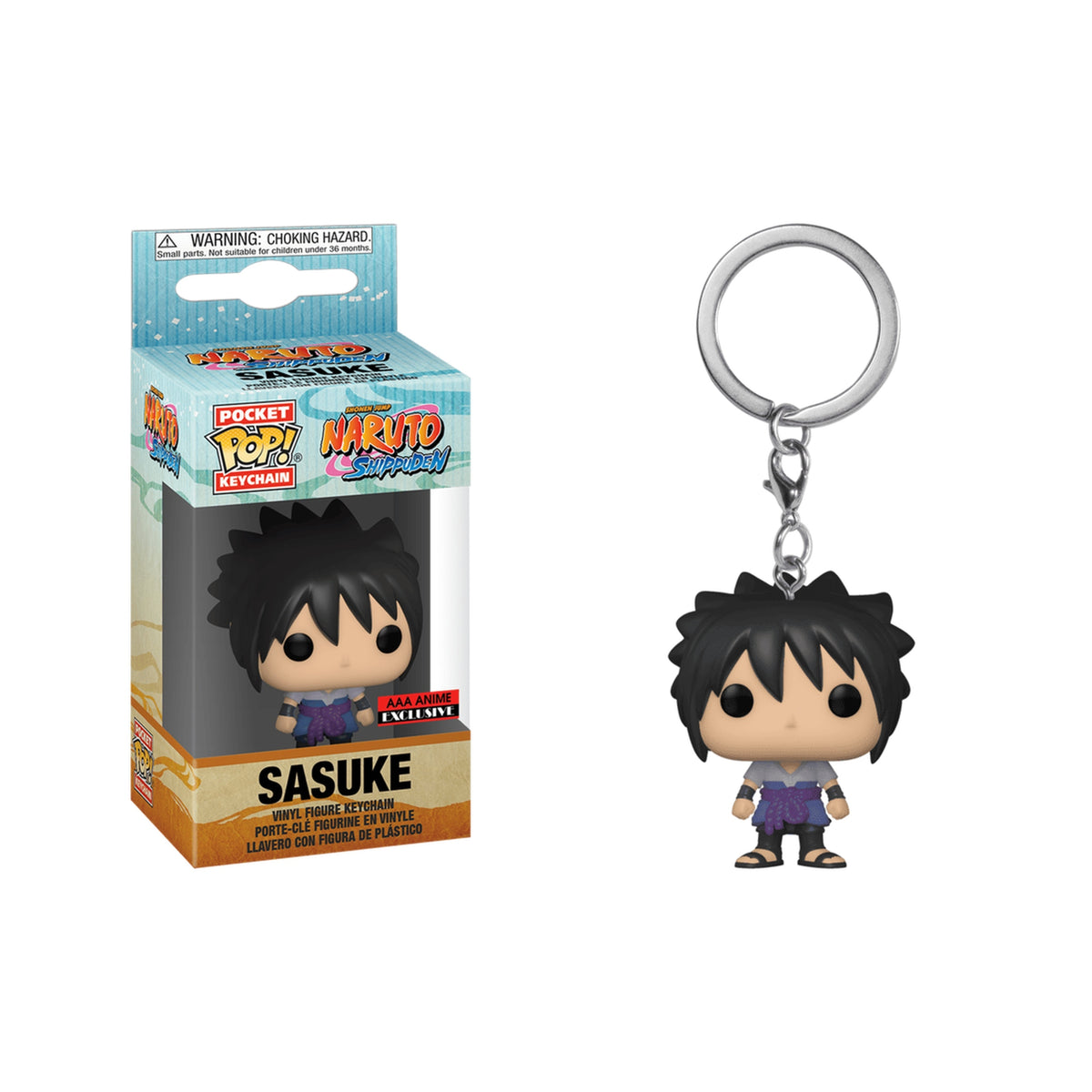 Funko Pocket Pop Naruto Shippuden: Sasuke Uchiha 1.5-Inch Vinyl Keychain