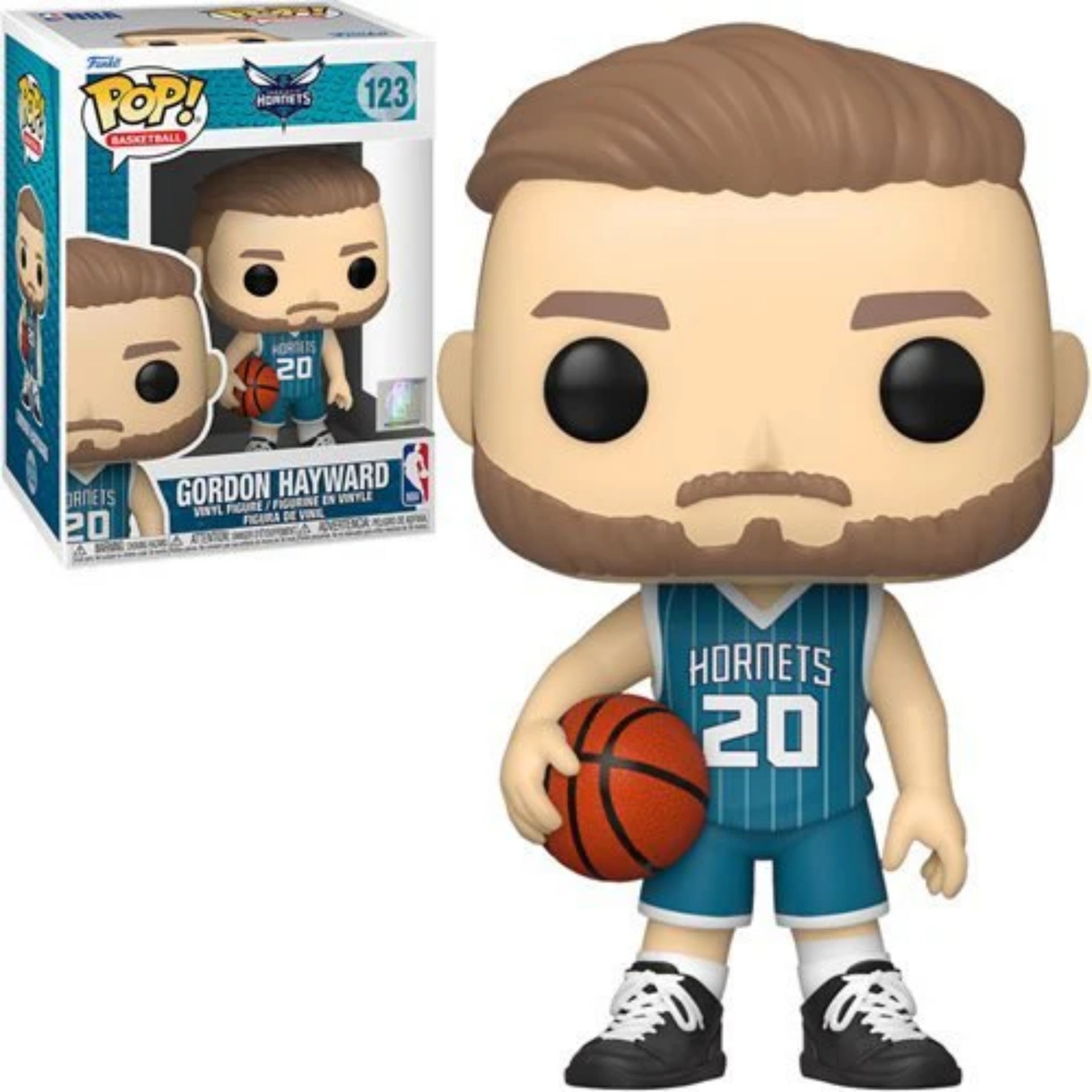 NBA Stars Hornets Gordon Hayward Teal Jersey Funko Pop! Vinyl Figure #123