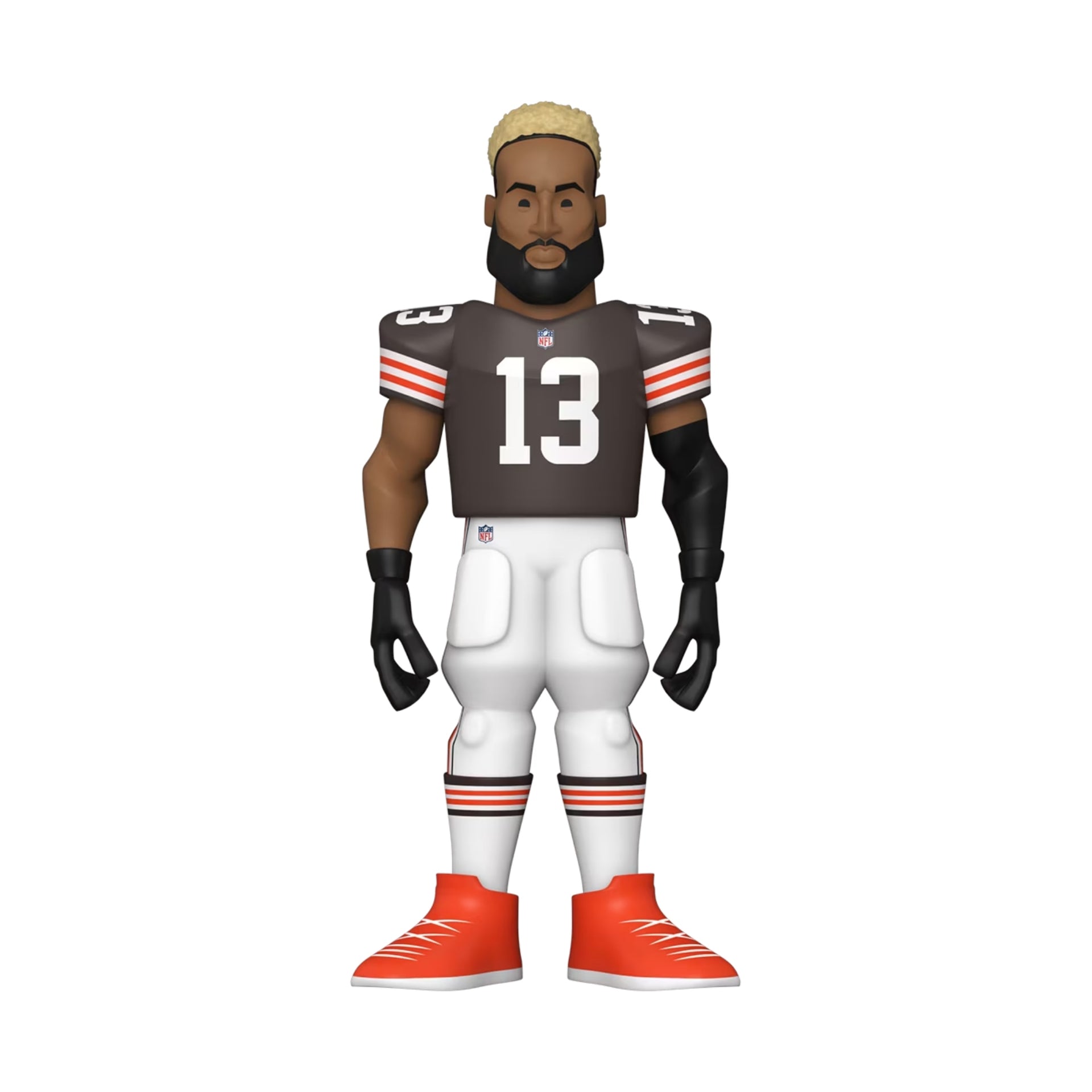 NFL Stars: Browns  Odell Beckham Jr (Home Uniform) Funko Pop 5 Inch Vinyl Gold Figure