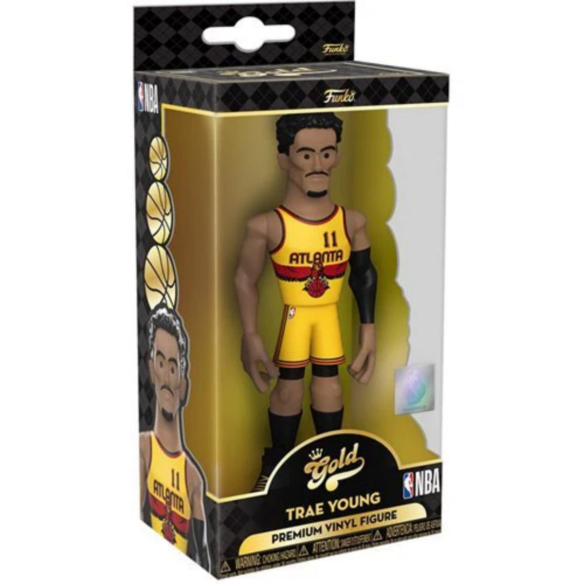 NBA Stars: Hawks Trae Young (Alternate Uni) Funko Pop 5 Inch Vinyl Gold Figure
