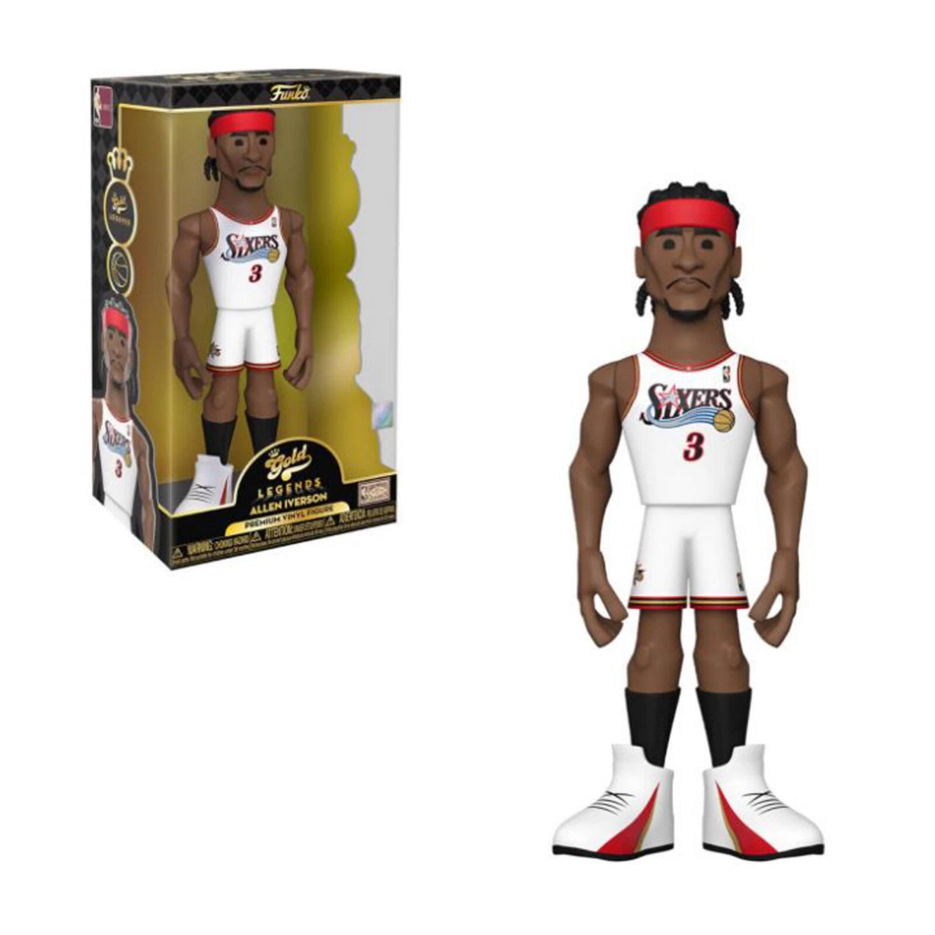Funko 12 Inch Vinyl Gold Figure NBA Stars 76ers  Allen Iverson