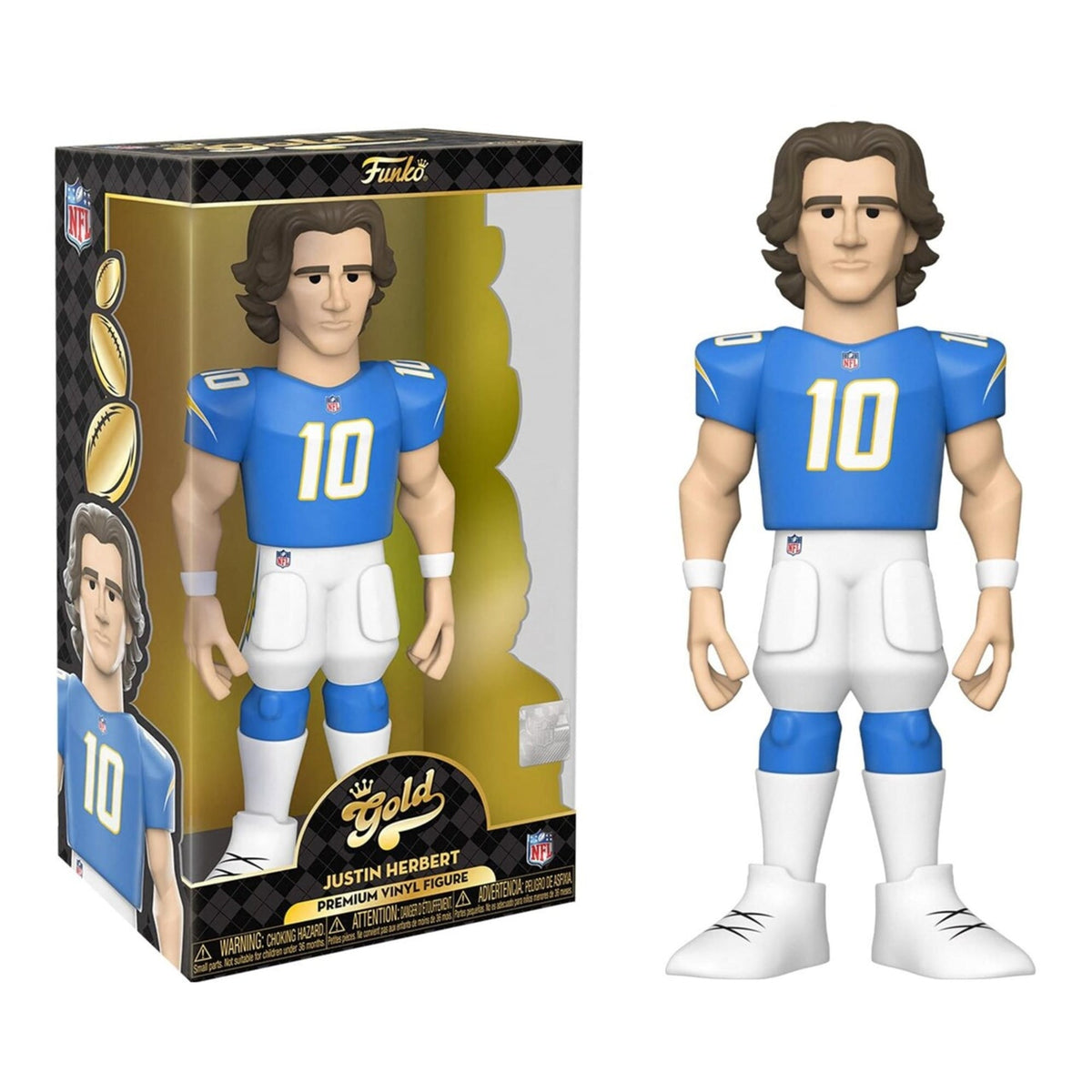 Funko Gold NFL: Justin Herbert LA Chargers 12-Inch Vinyl Figure