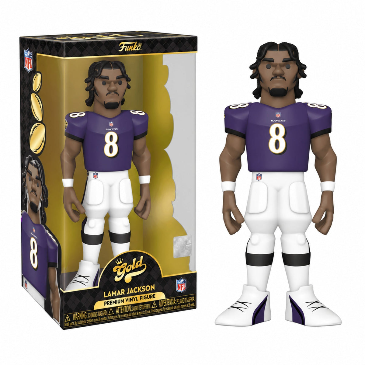 Funko Gold NFL: Lamar Jackson Baltimore Ravens 12-Inch Vinyl Figure