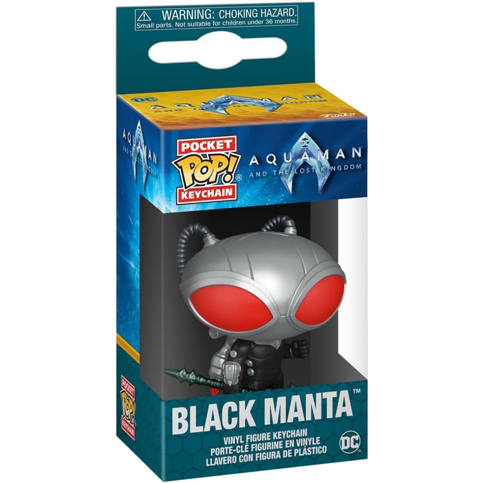 Aquaman 2 Black Manta Trident Funko Pocket Pop! Keychain