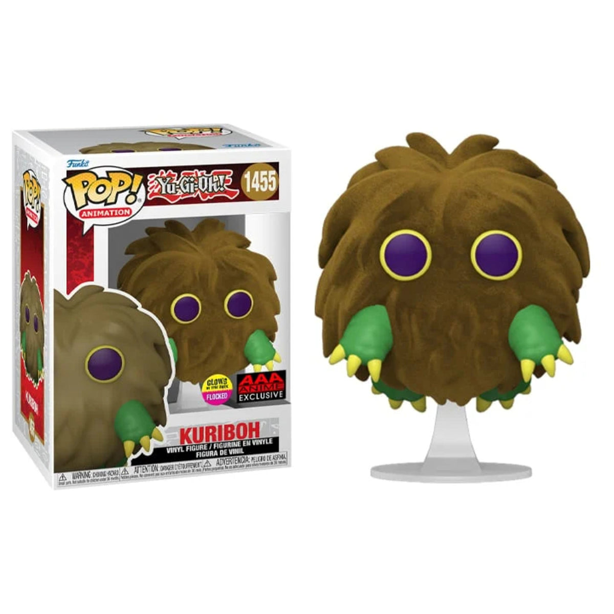 Funko Pop Yu-Gi-Oh: Kuriboh (Flocked, Glow) 4-Inch Vinyl Figure #1455