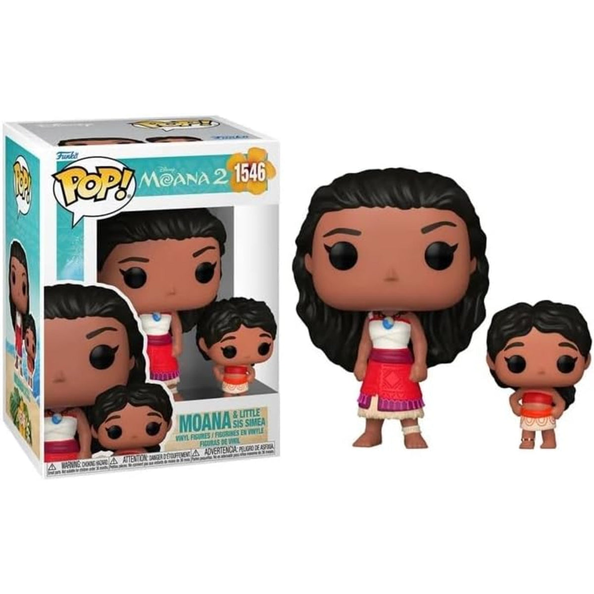 Funko Pop Disney Moana 2: Moana with Simea 4-Inch Vinyl Figure #1546