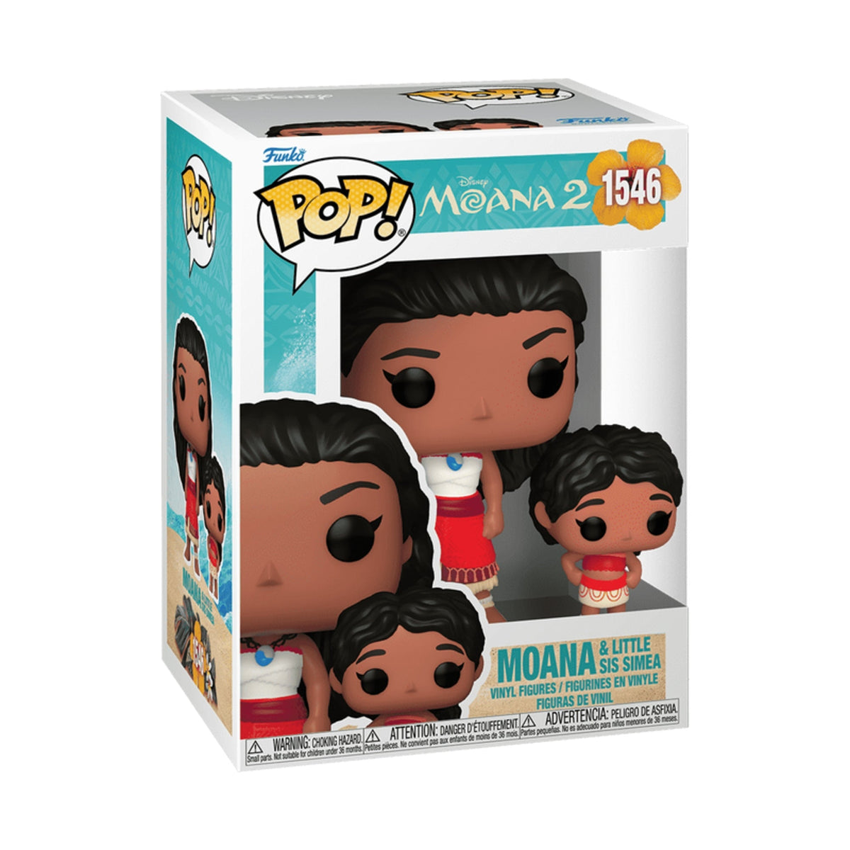 Funko Pop Disney Moana 2: Moana with Simea 4-Inch Vinyl Figure #1546