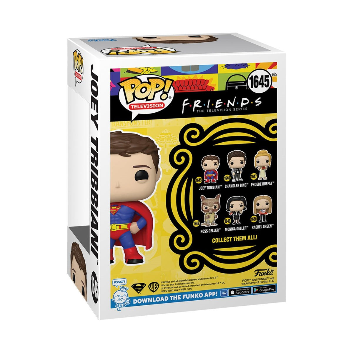 Funko Pop Friends: Joey Tribbiani (Superman) 4-Inch Vinyl Figure #1645