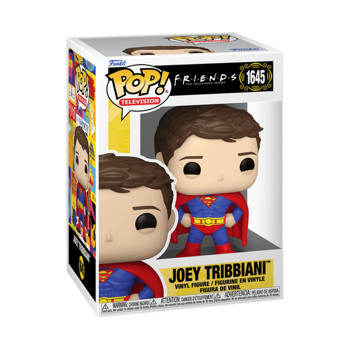 Funko Pop Friends: Joey Tribbiani (Superman) 4-Inch Vinyl Figure #1645