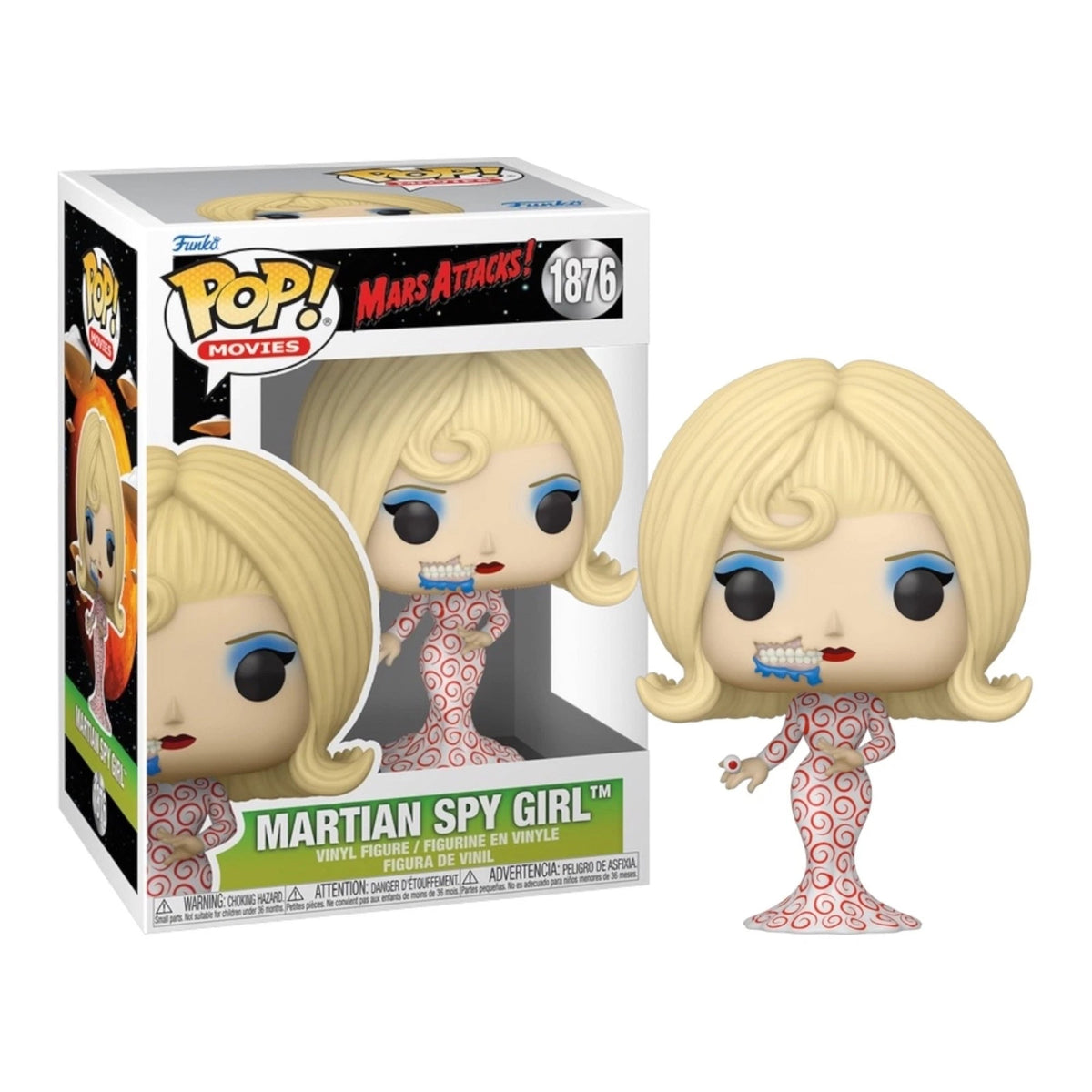 Funko Pop Mars Attacks: Martian Spy Girl 4-Inch Vinyl Figure #1876