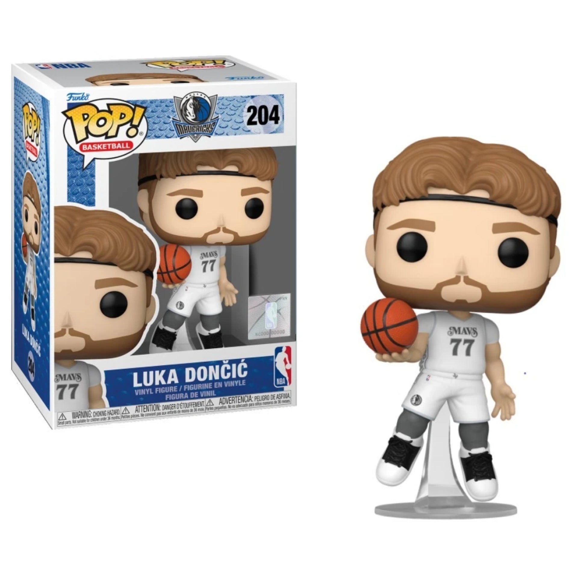 NBA Dallas Mavericks Luka Doncic City Edition 2024 Funko Pop Vinyl Figure #204