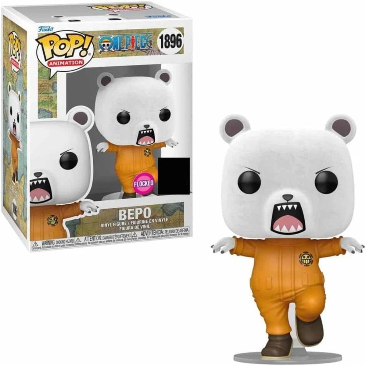 Funko Pop One Piece: Bepo (Flocked) 4-Inch Vinyl Figure #1896