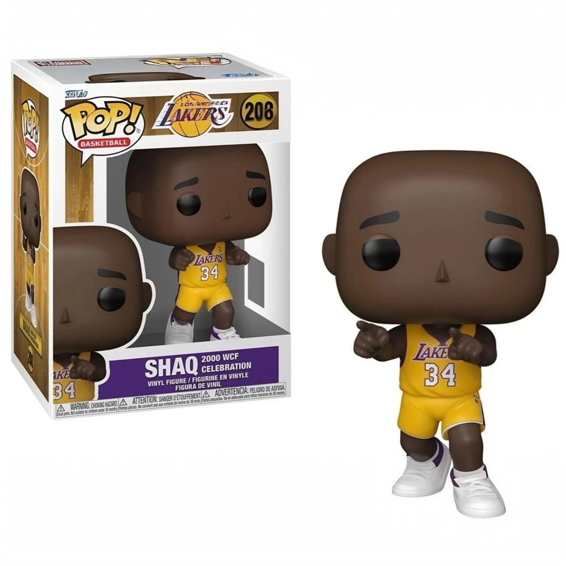 NBA Legends Lakers Shaq 2000 WCF Celebration Funko Pop Vinyl Figure #208