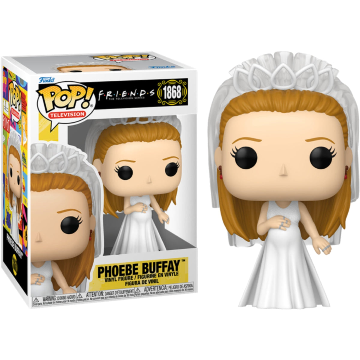 Funko Pop Friends: Phoebe Buffay (Wedding Dress) 4-Inch Vinyl Figure #1868