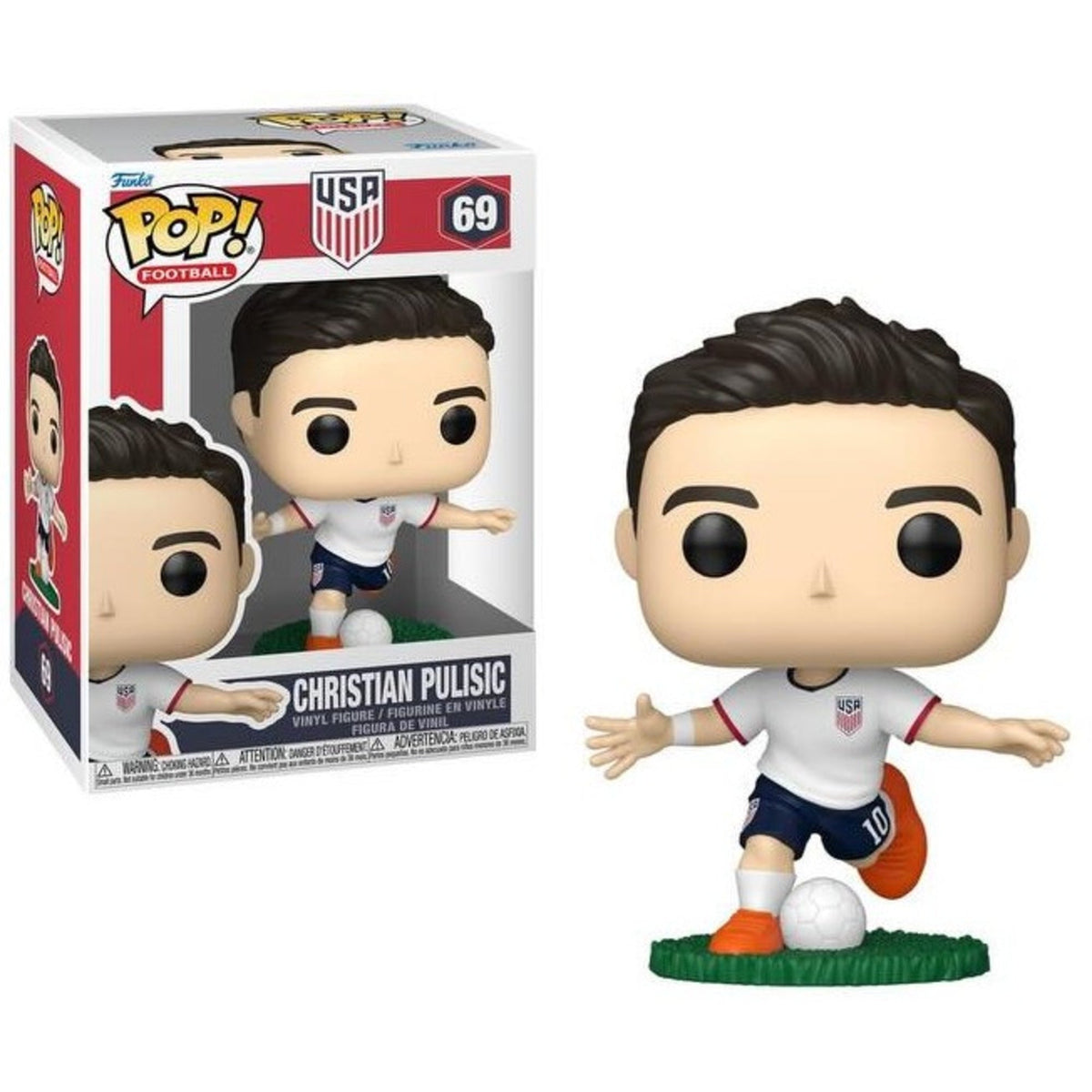 Funko Pop USA Soccer: Christian Pulisic 4-Inch Vinyl Figure #69