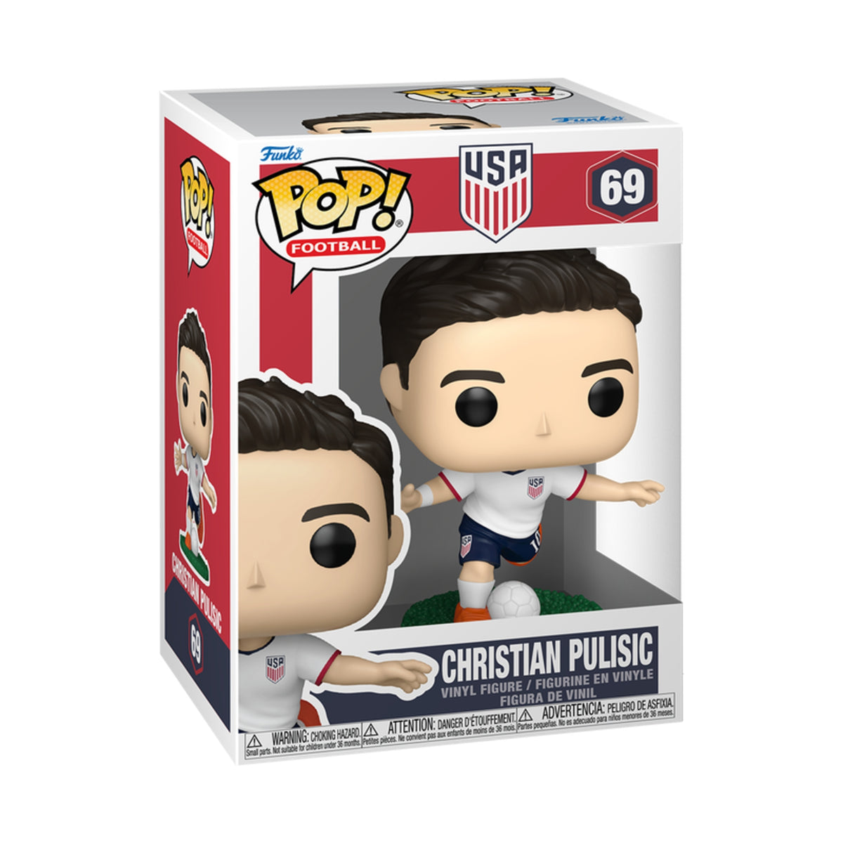 Funko Pop USA Soccer: Christian Pulisic 4-Inch Vinyl Figure #69