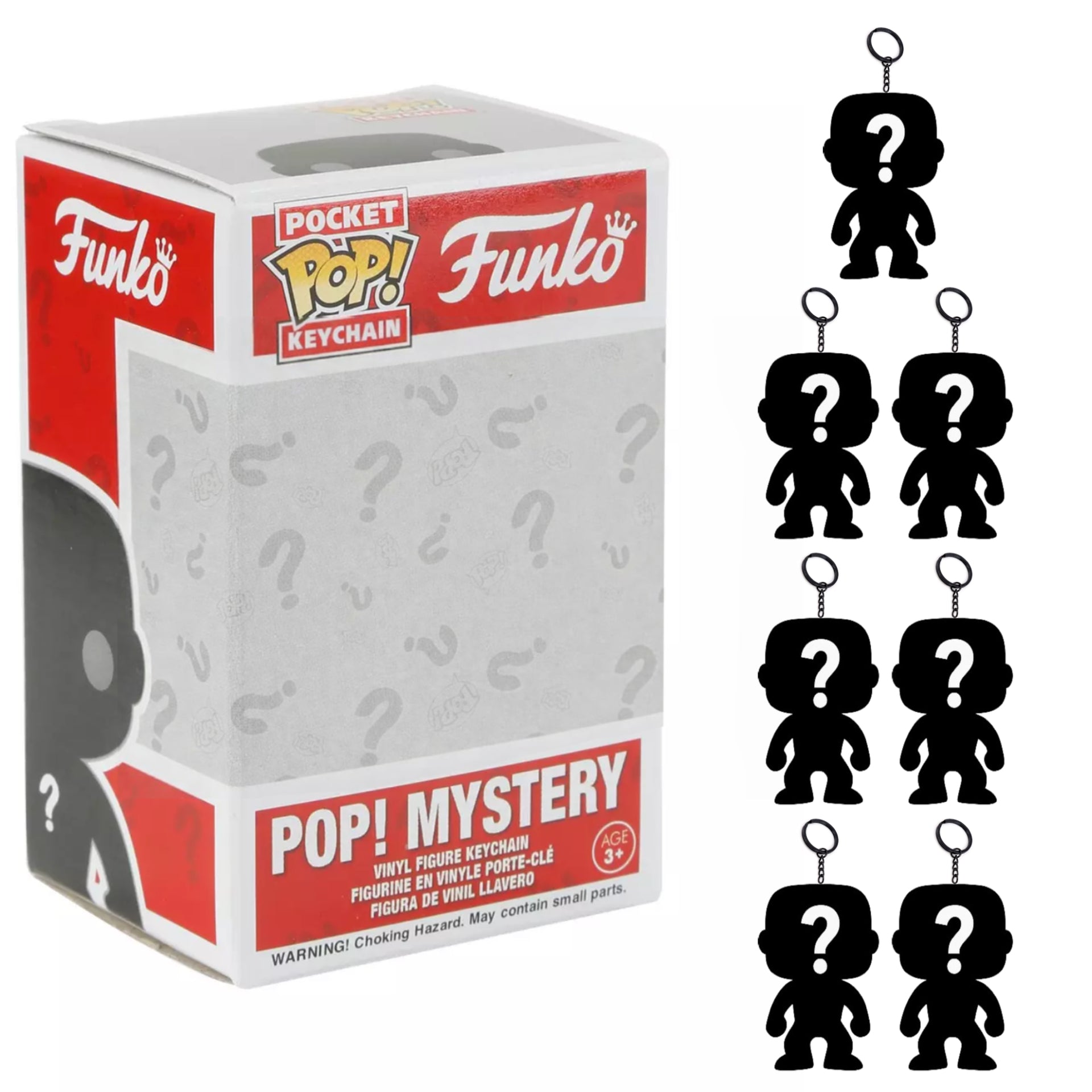 Pack of 7 Surprise Mystery Mini Funko Pocket Pop! Keychains Randomly Selected