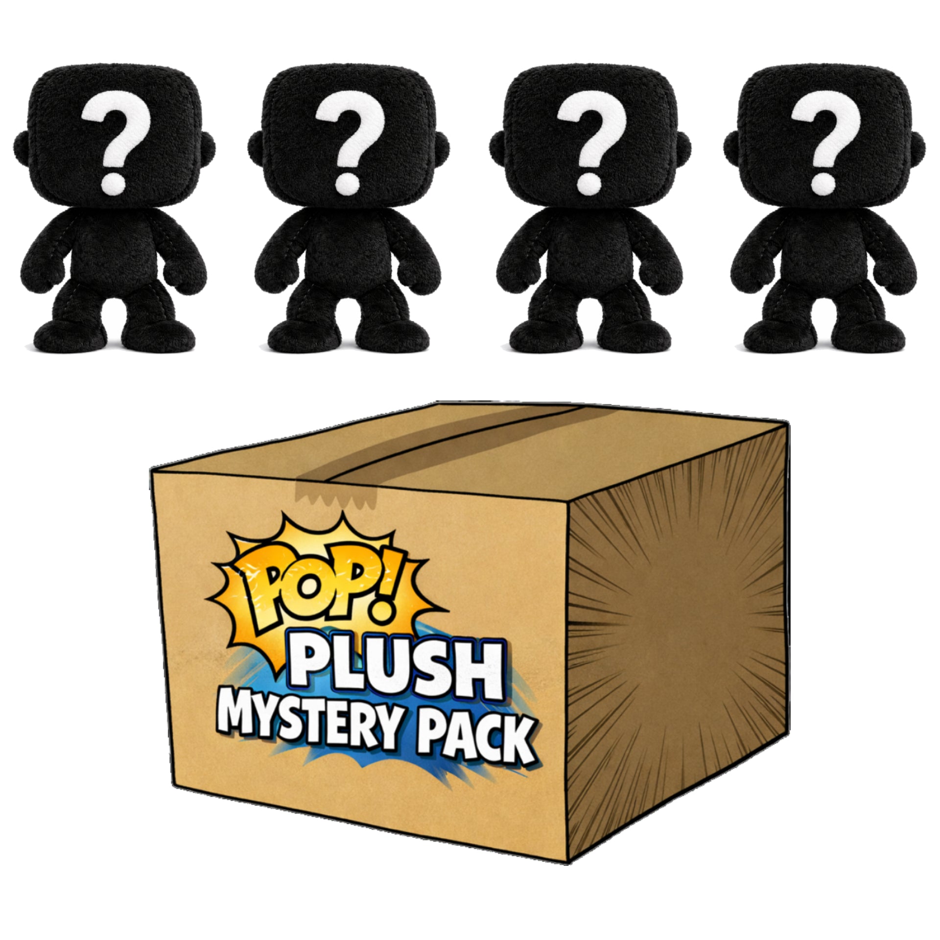 Set of 4 Surprise Mystery Soft Funko Pop! Plush Randomly Selected
