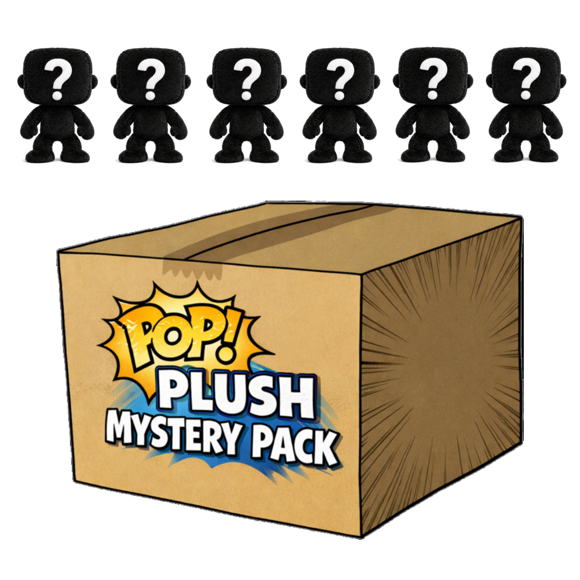 Pack of 6 Surprise Mystery Soft Funko Pop! Plush Randomly Selected