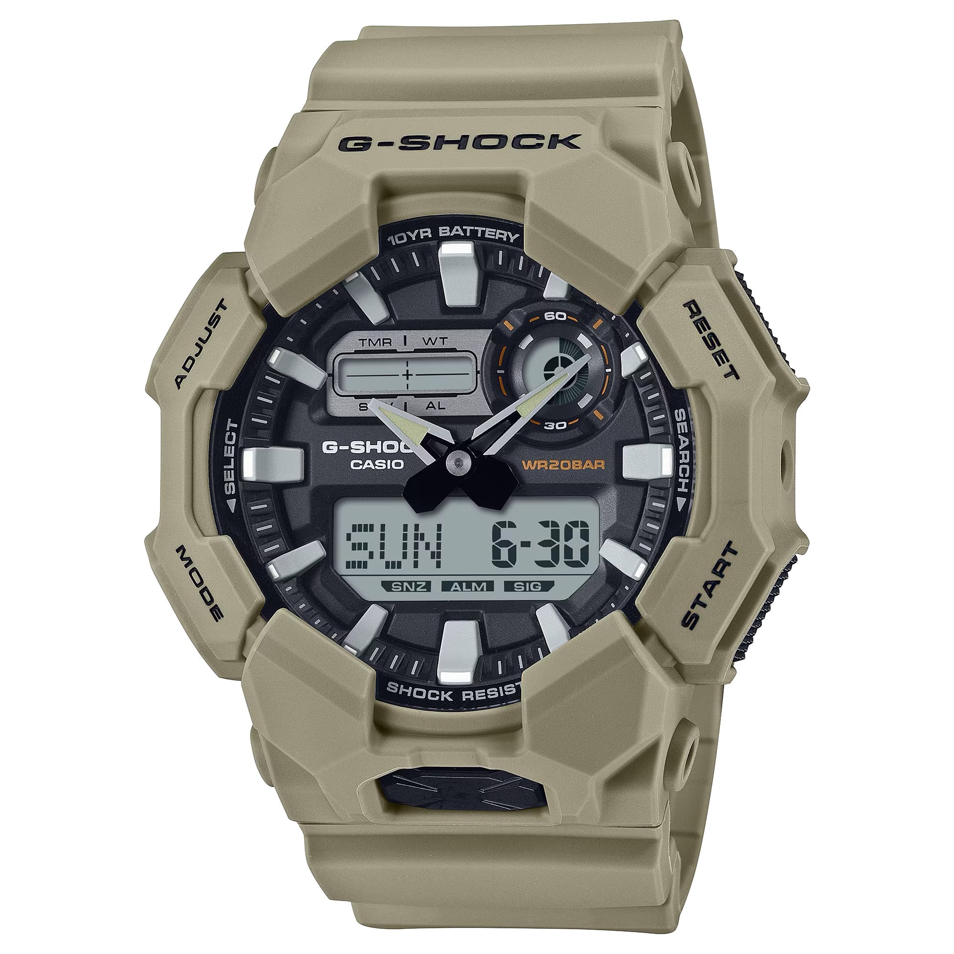 Casio G-Shock Rugged Analog Digital Watch with Carbon Core Guard Structure - GA-010-5A