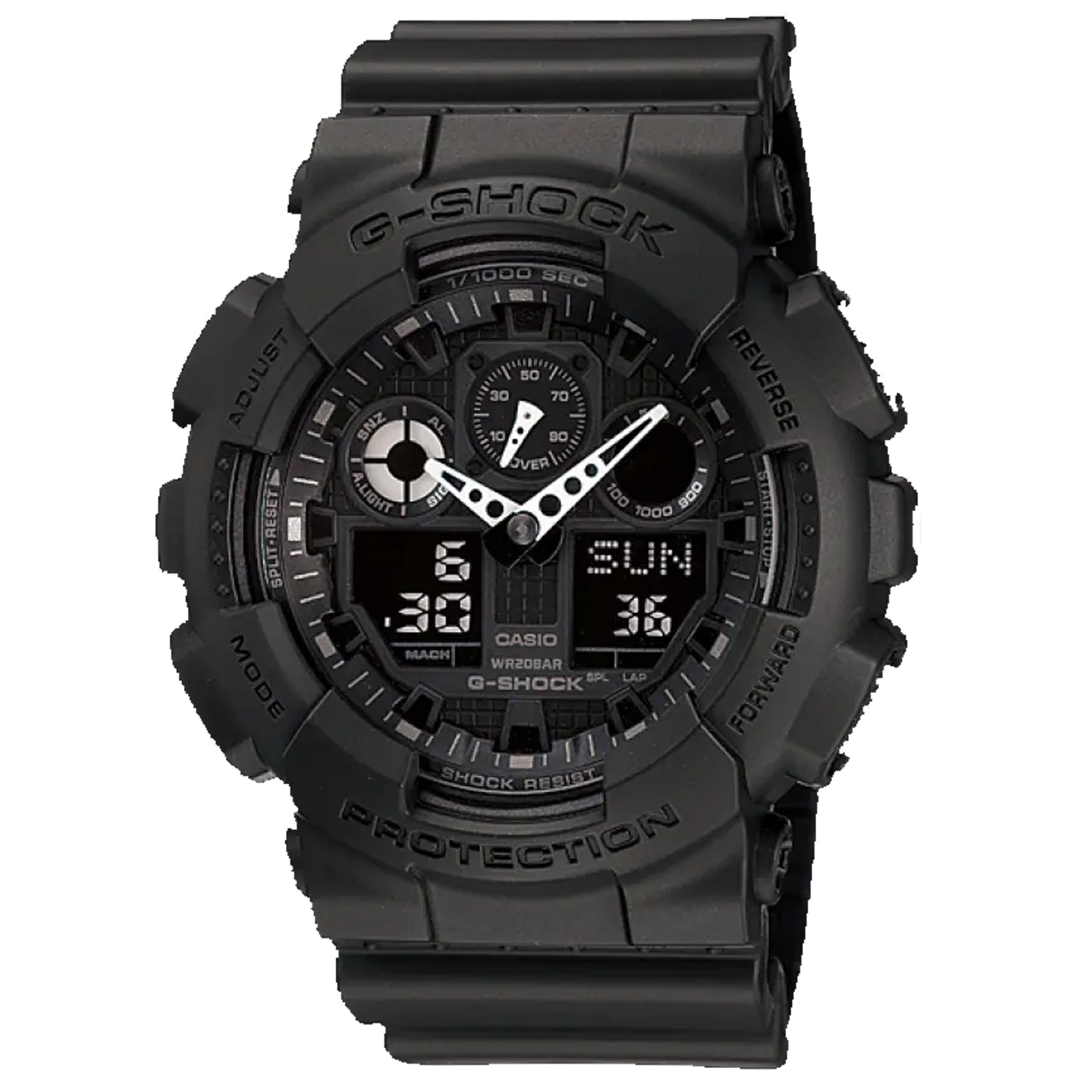 Casio Men's G-Shock Black Dial Watch - GA-100-1A1CR