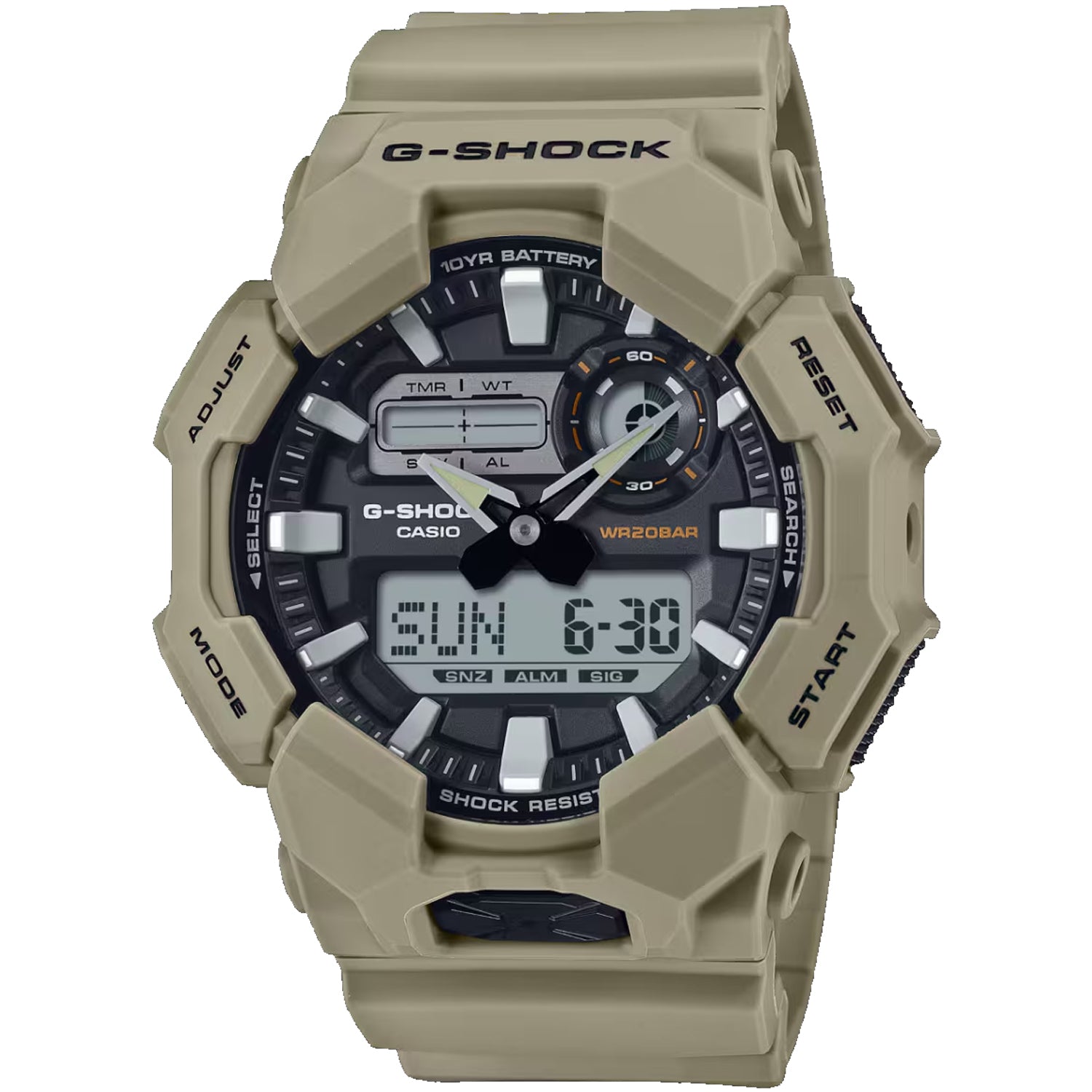 Casio Men's G-Shock GA-010 Series Black Dial Watch - GA010-5A