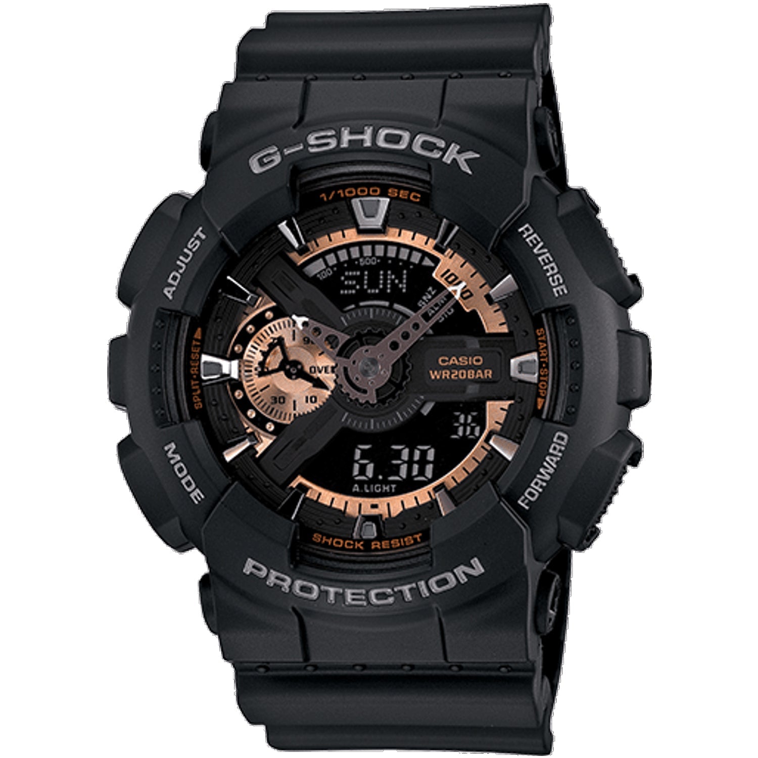 Casio Men's G-Shock GA-110 Series Black Dial Watch - GA110RG-1A