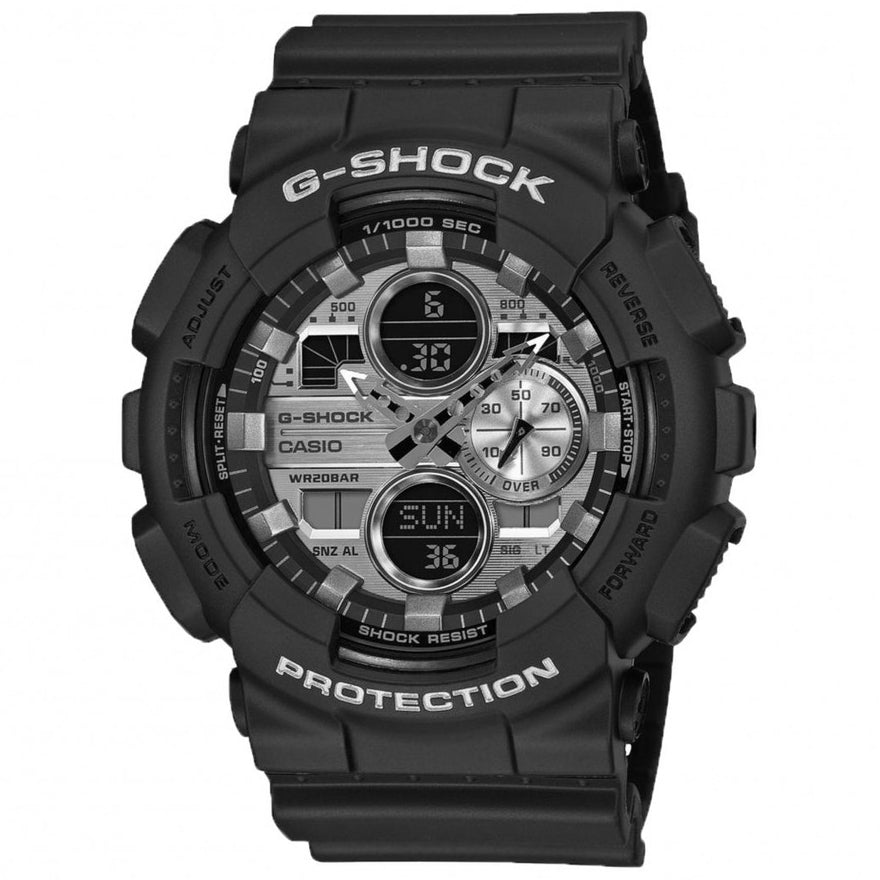 Casio Men's Digital G-Shock Silver Dial Watch - GA140GM-1A1