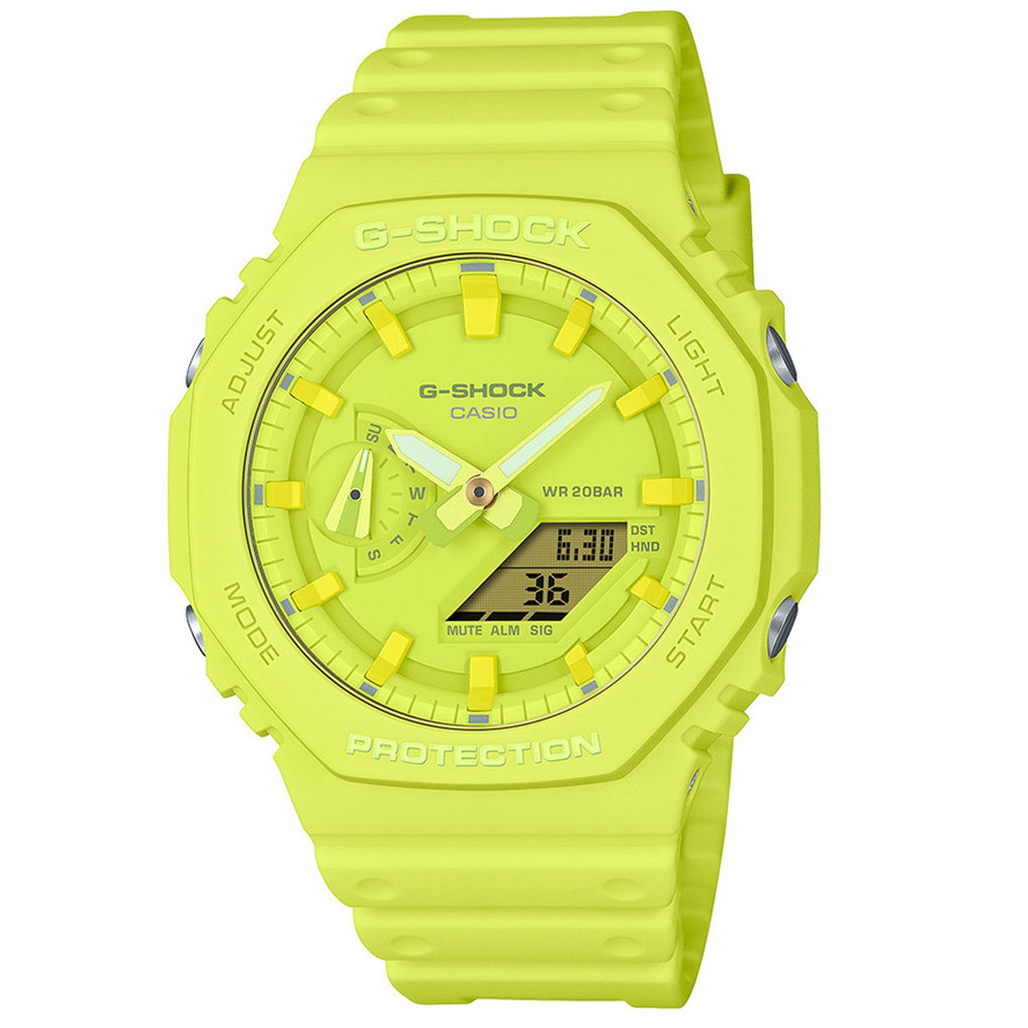 Casio Men's G-Shock Yellow Dial Watch - GA2100-9A9