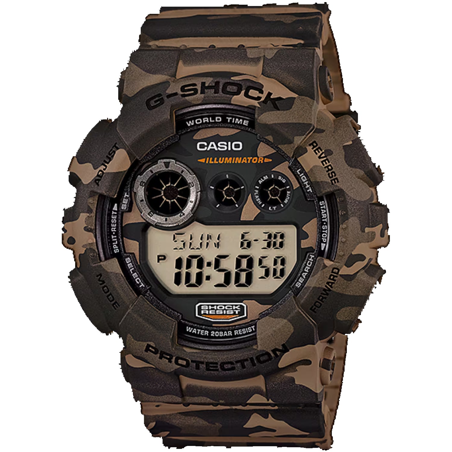 Casio Men's G-Shock GD-120 Series Camo Dial Watch - GD120CM-5