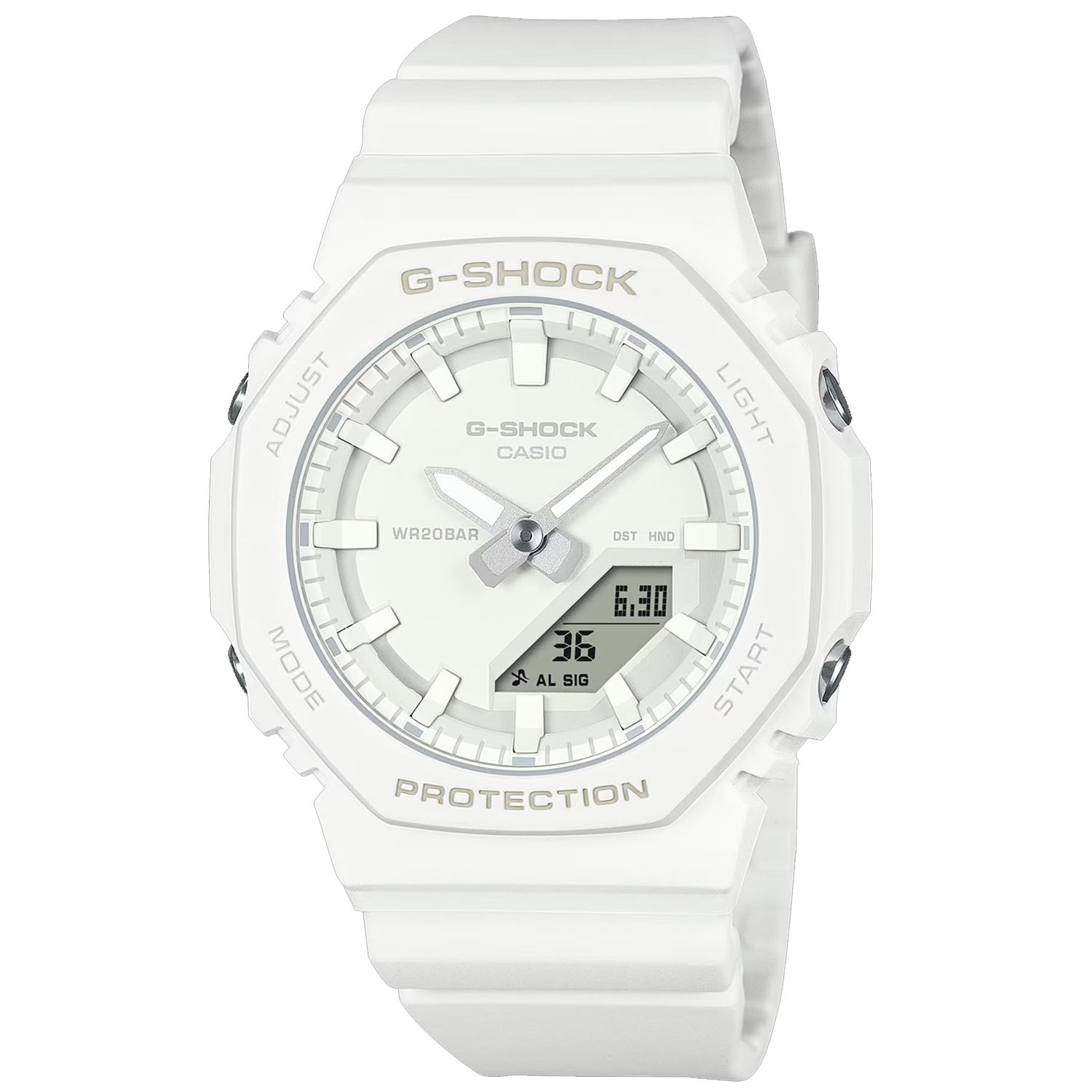 Casio Women's G-Shock Analog-Digital White Dial Watch - GMAP2100-7A