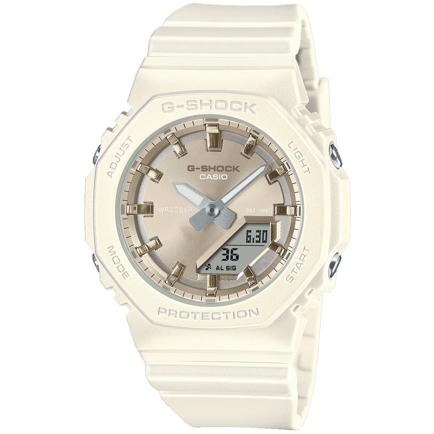 Casio Women's G-Shock 2100 Series Cream Dial Watch - GMAP2100ST7A