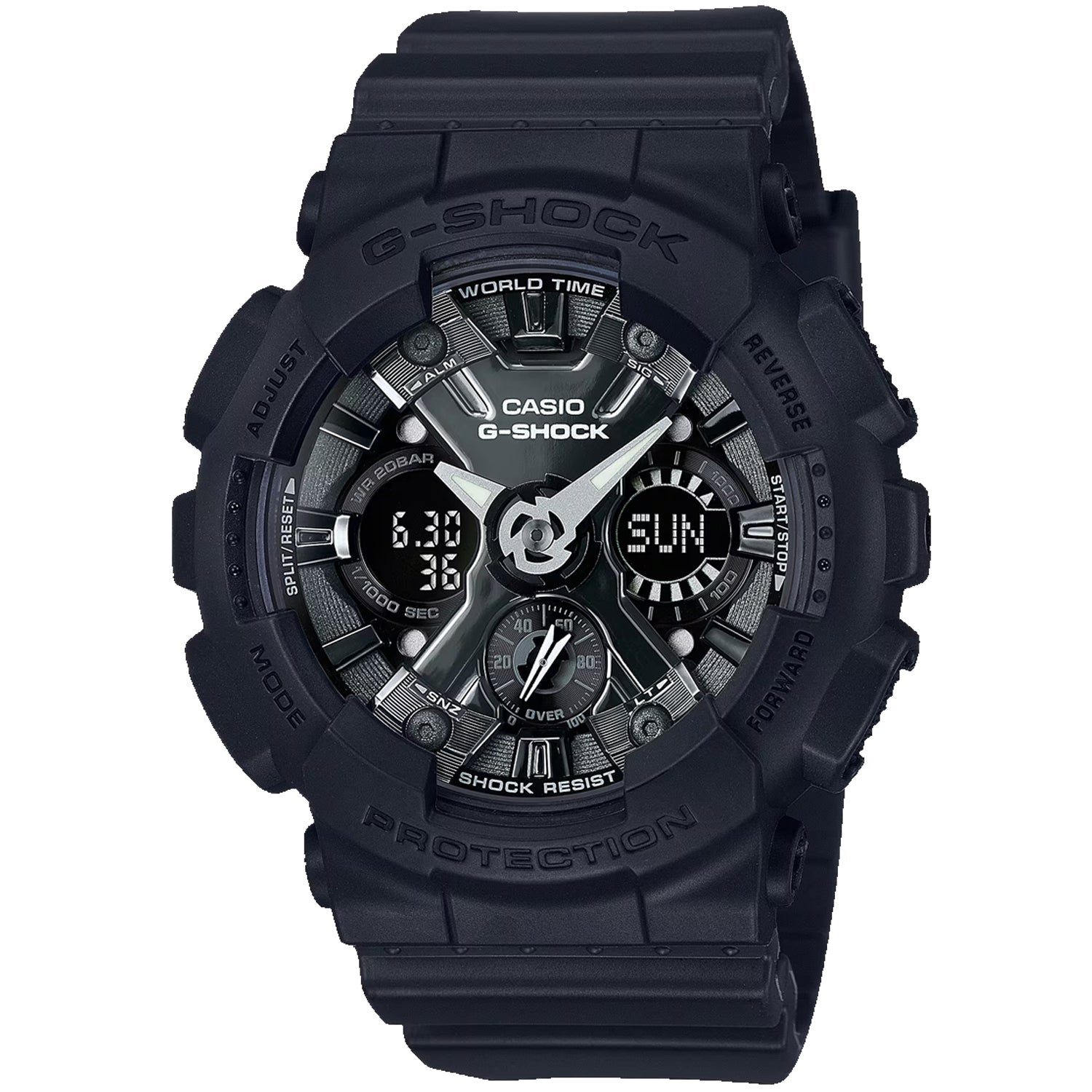 Casio Women's G-Shock GA-120 Series Black Dial Watch - GMAS120MF-1A