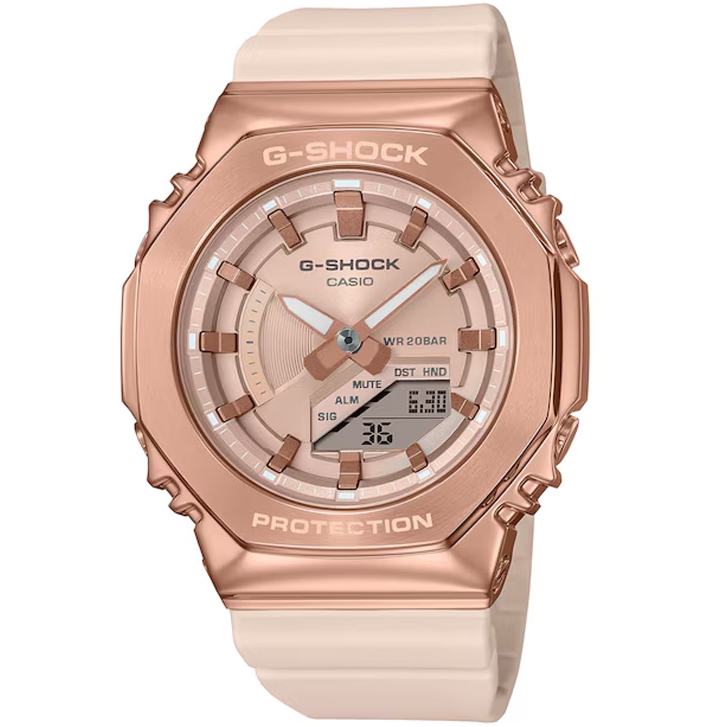 Casio Women's G-Shock 2100 Series Rose gold Dial Watch - GMS2100PG-4A