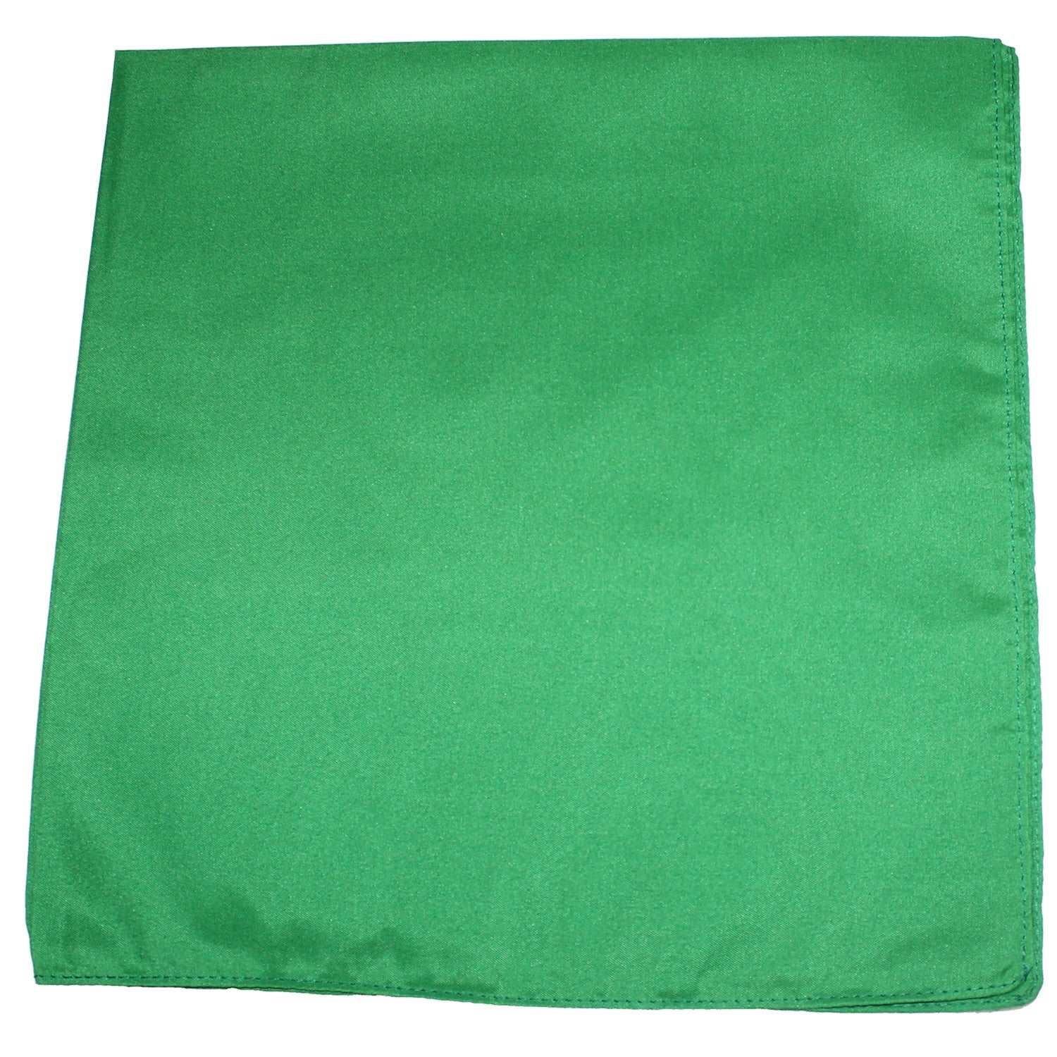 18 Pack XL Oversized 27 Inch Polyester Solid Bandanas (Green)