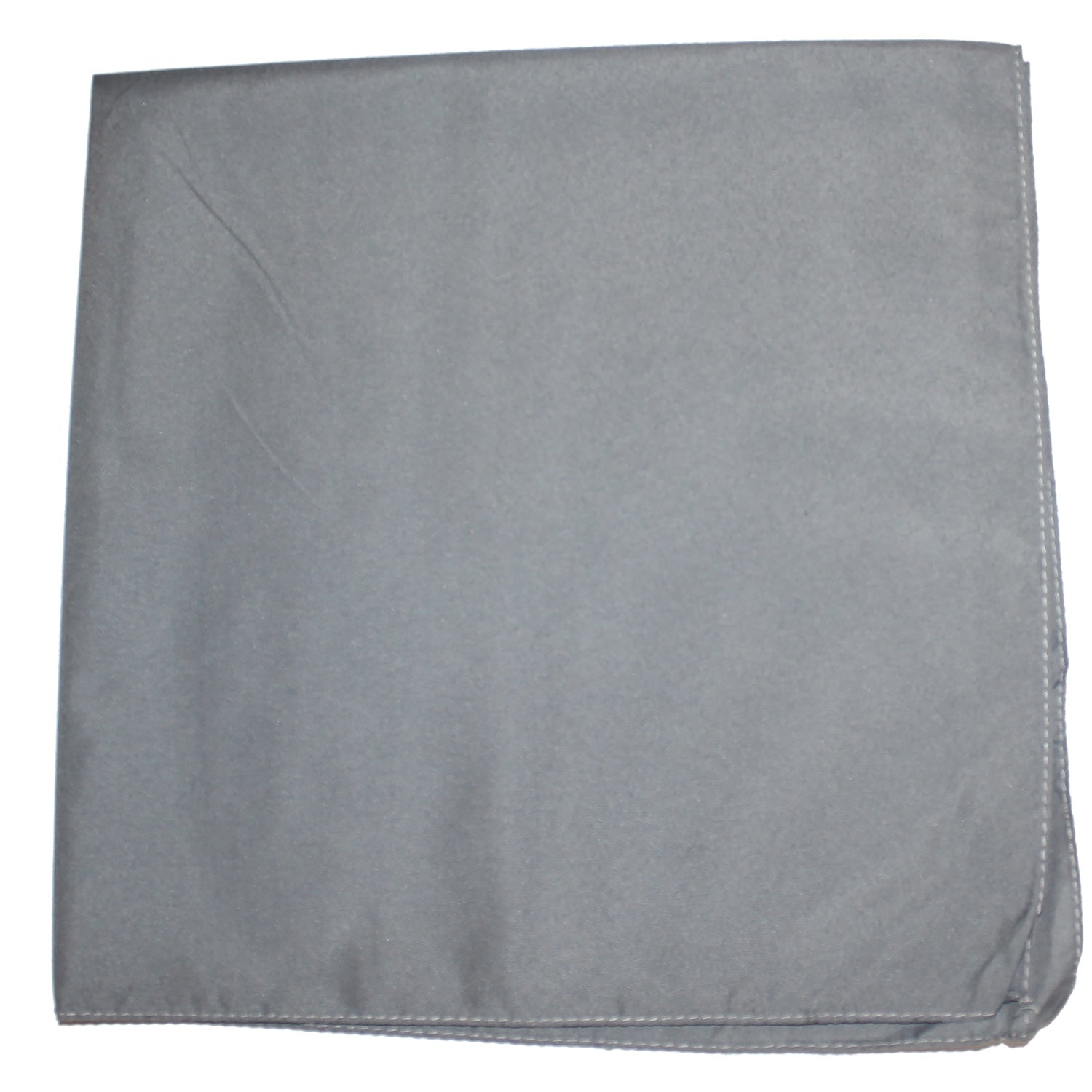 18 Pack XL Oversized 27 Inch Polyester Solid Bandanas (Grey) 