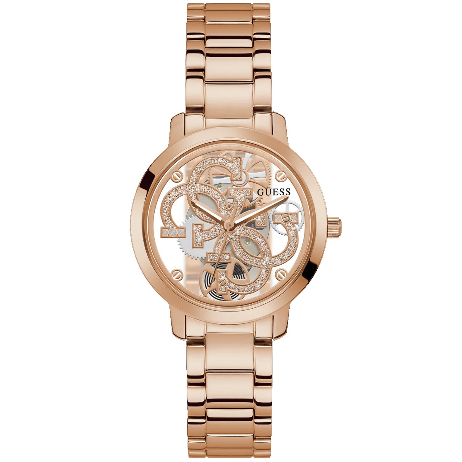 Guess Women's Quattro Transparent Dial Watch - GW0300L3