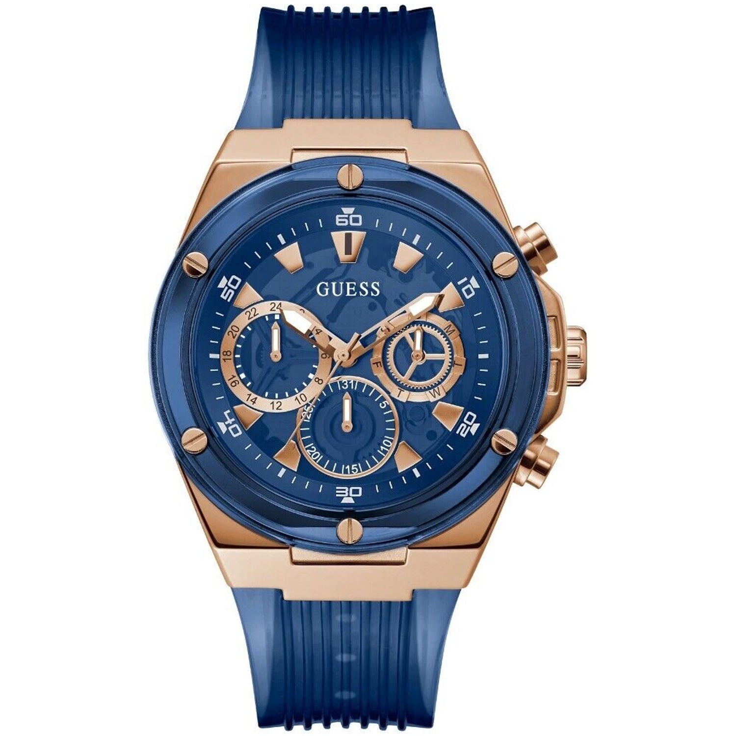 Guess Men's Poseidon Navy blue Dial Watch - GW0425G3