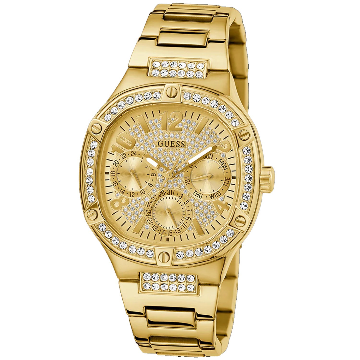 Guess Women's Gold Tone Multi-function Gold Dial Watch - GW0558L2