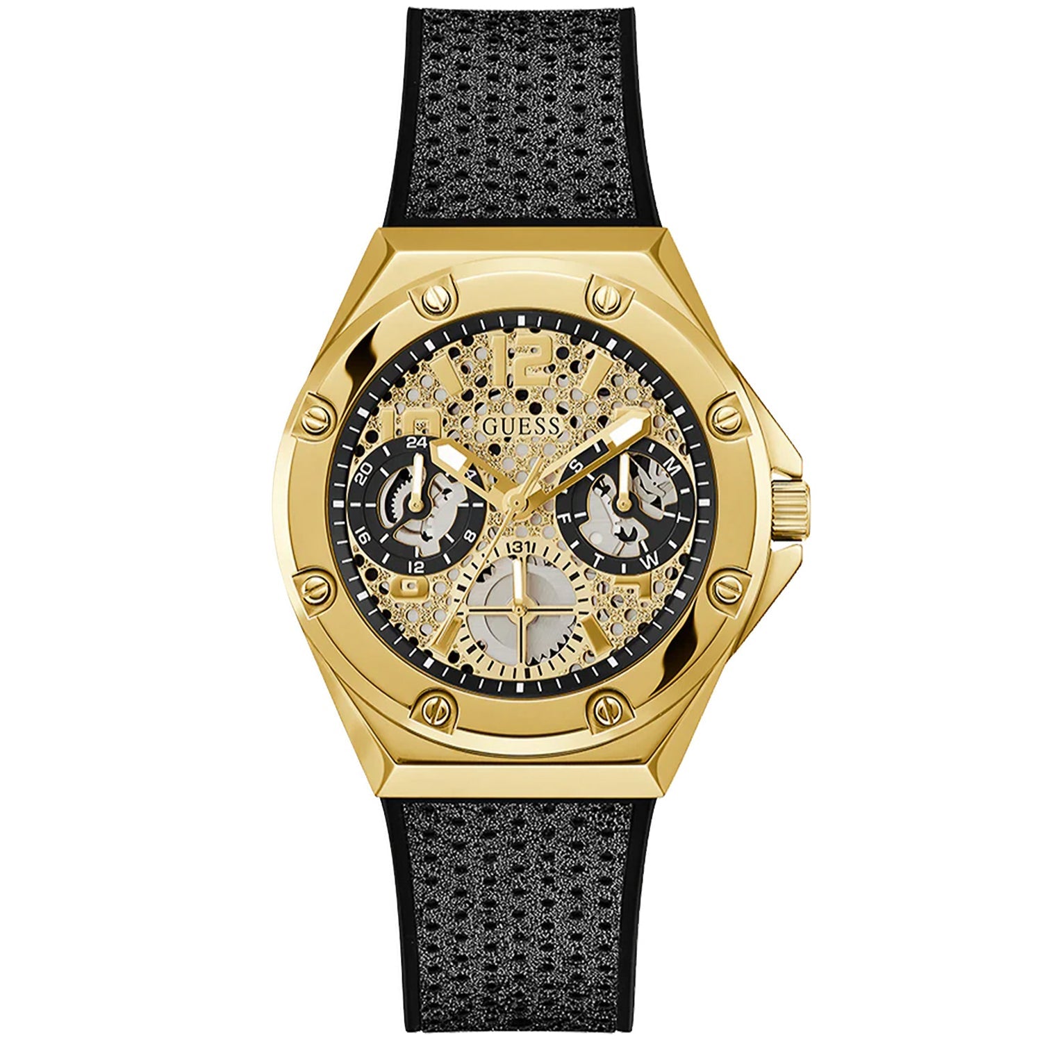 Guess Women's Sport Continental Gold Dial Watch - GW0620L2