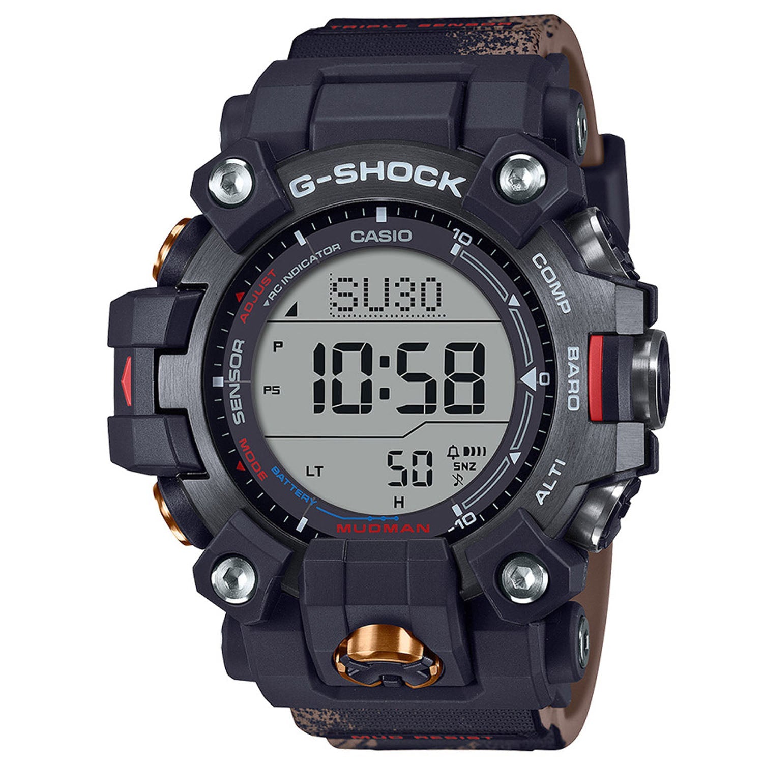 Casio Men's G-Shock x Team Land Cruiser Toyota Auto Body Mudman Series Black Dial Watch - GW9500TLC-1