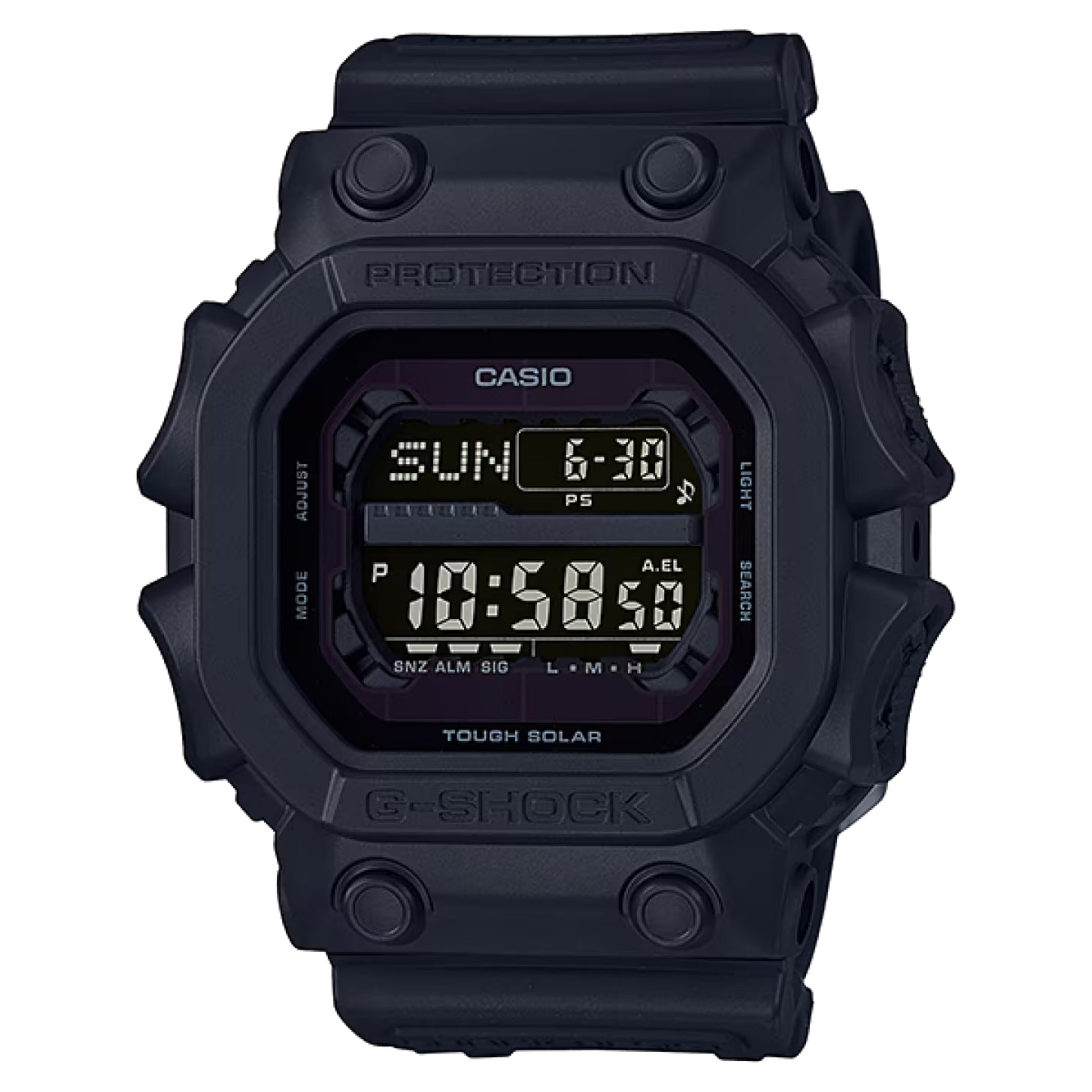 Casio G-SHOCK Men's Black Dial Digital Watch Black Resin Strap Solar Powered King of G - GX-56BB-1DR