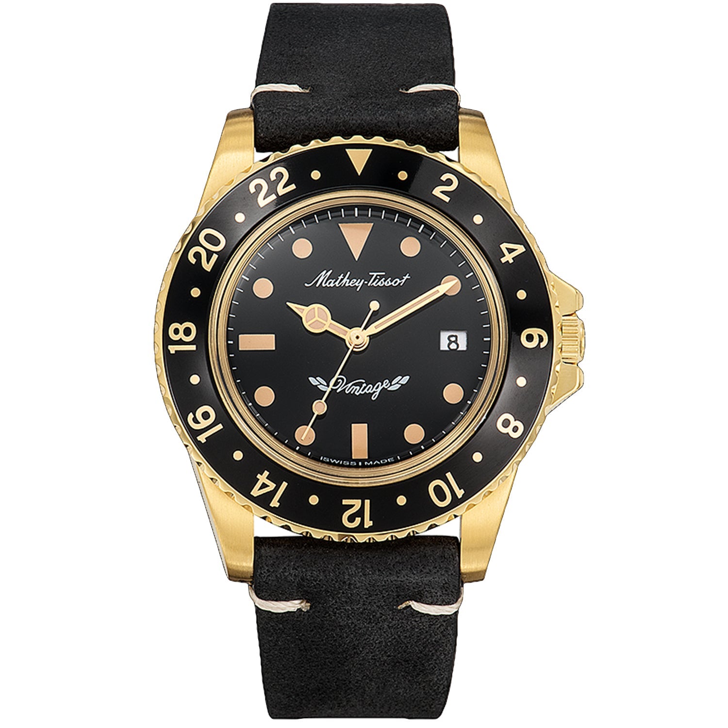 Mathey Tissot Men's Vintage Black Dial Watch - H900PLN