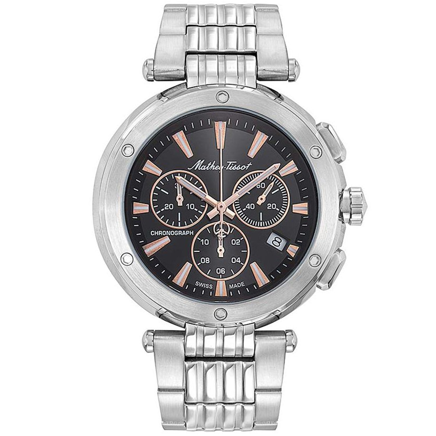 Mathey Tissot Men's Neptune Chrono Black Dial Watch - H912CHRRN