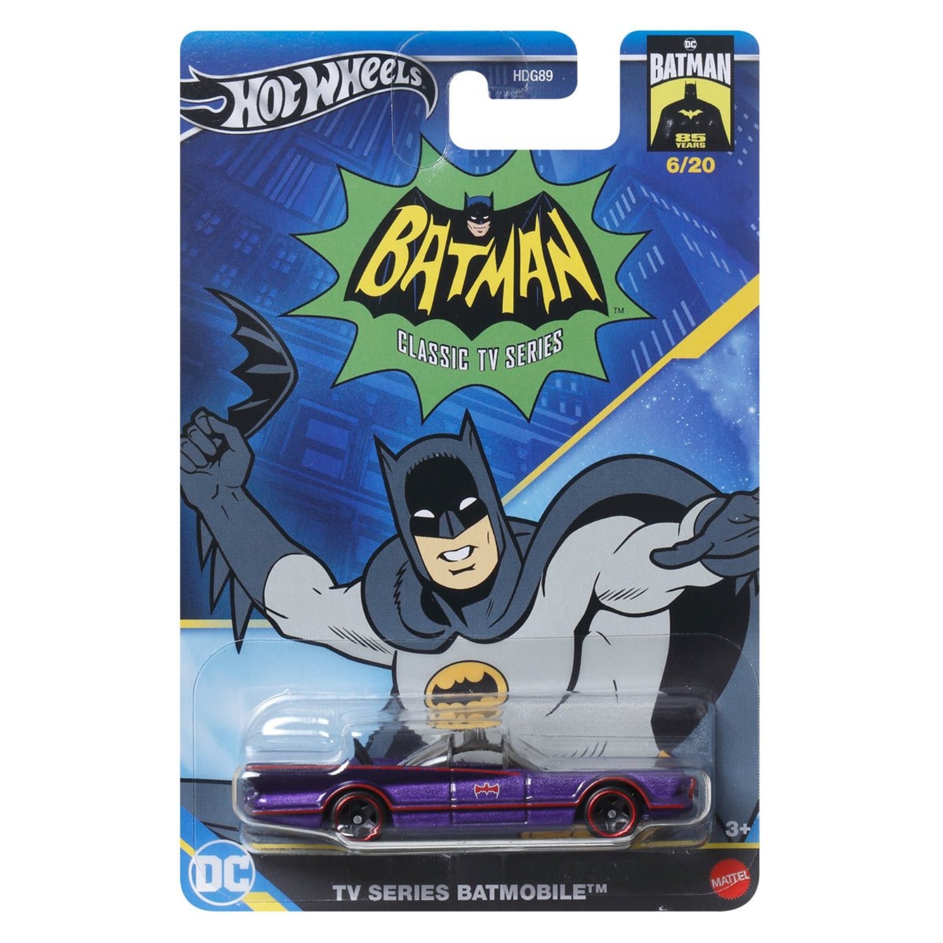 Hot Wheels Batman Themed Classic TV Series Purple