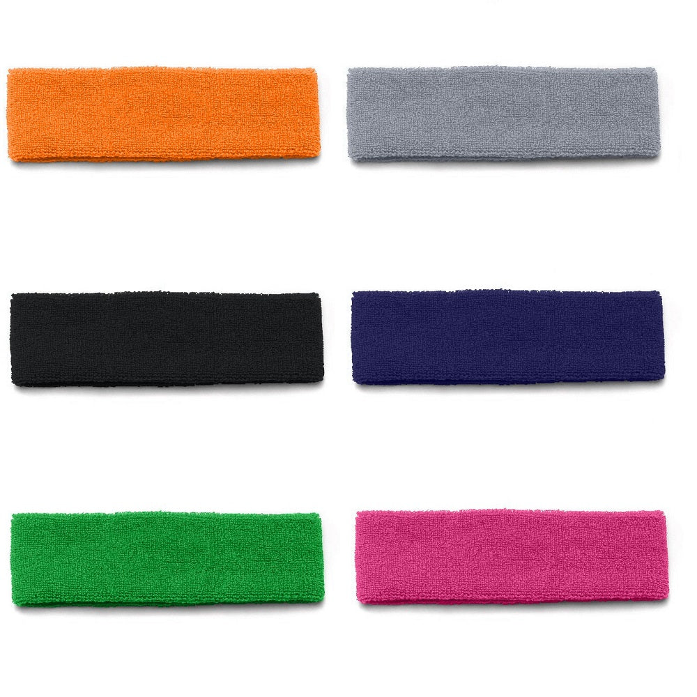 6 Pack Sports Headbands Stretchy Sweatbands for Yoga Fitness and Dance