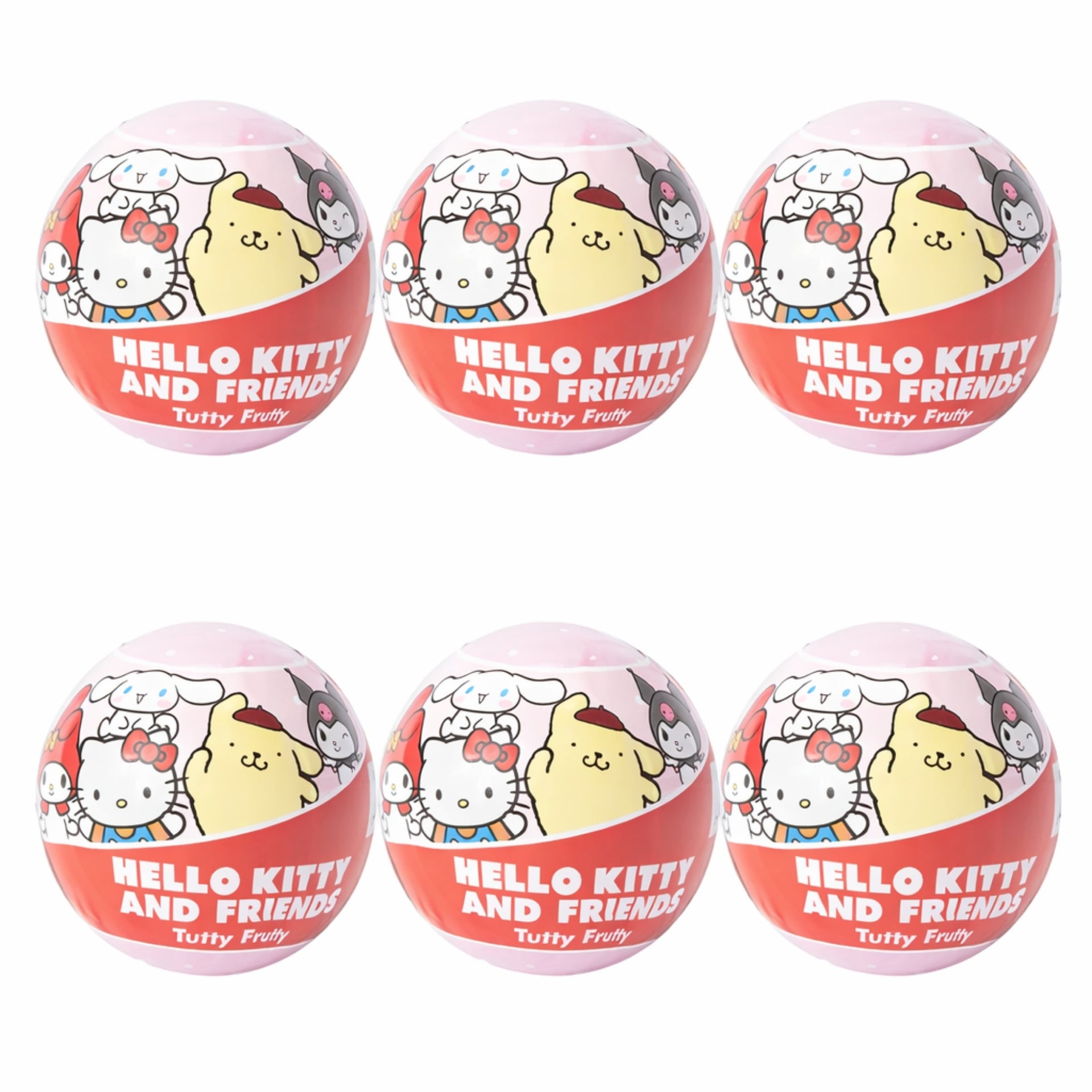 Pack of 6 Hello Kitty and Friends Tutti Frutti Mystery Collectible Figures